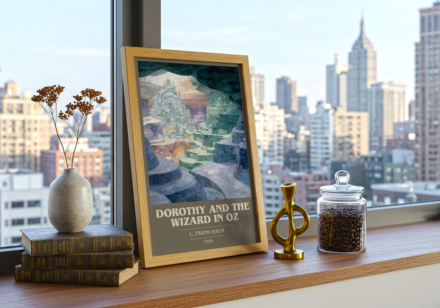 Dorothy and the Wizard in Oz by L. Frank Baum | Book Poster | Literary Art Gift For Book Lover | Novel Inspired Wall Art | Free Delivery