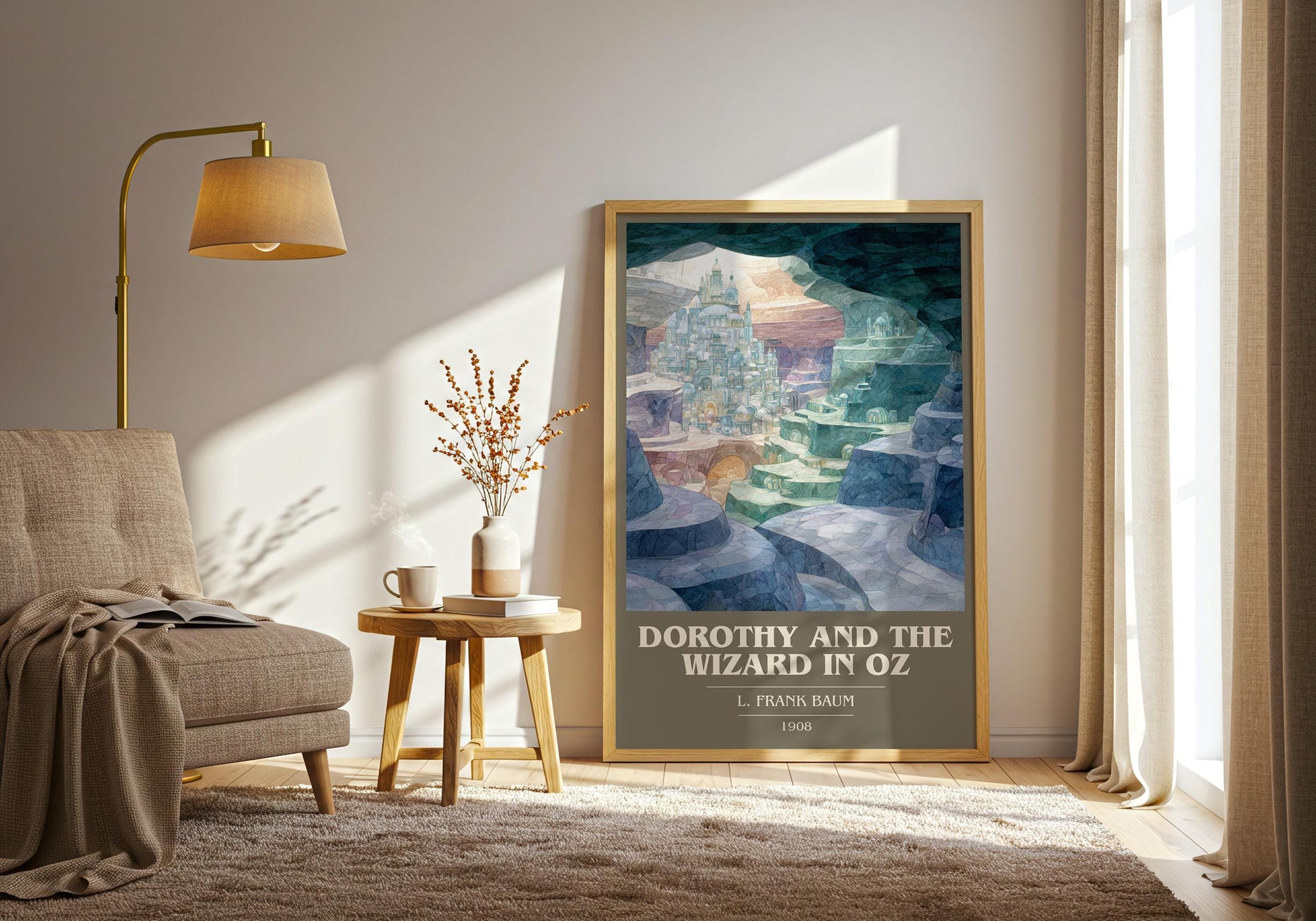 Dorothy and the Wizard in Oz by L. Frank Baum | Book Poster | Literary Art Gift For Book Lover | Novel Inspired Wall Art | Free Delivery