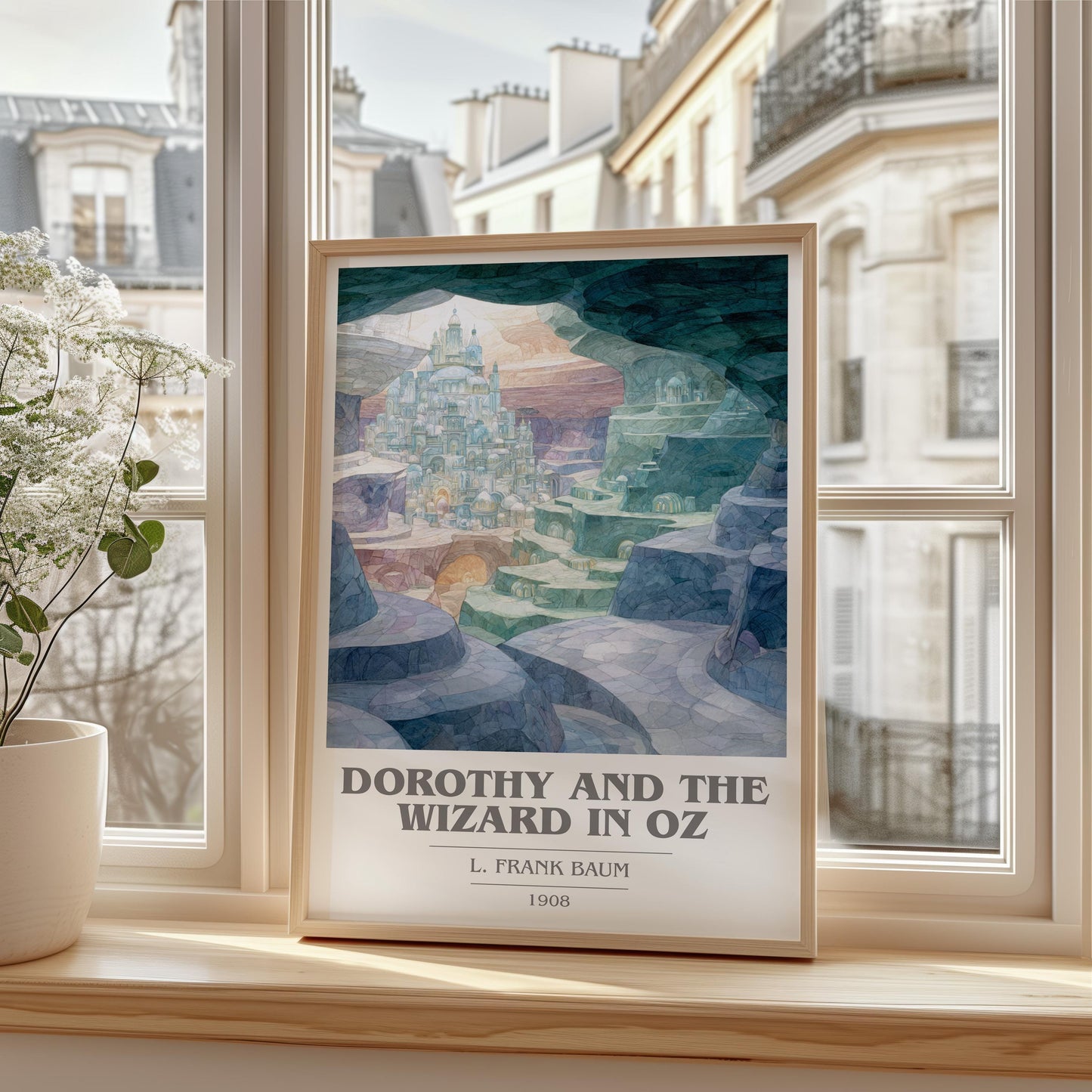 Dorothy and the Wizard in Oz by L. Frank Baum | Book Poster | Literary Art Gift For Book Lover | Novel Inspired Wall Art | Free Delivery