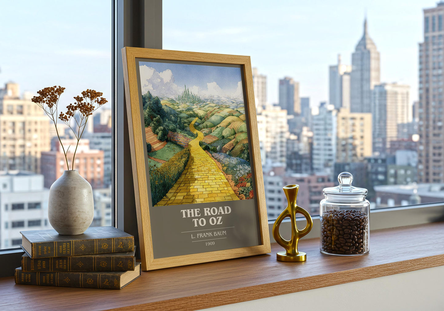 The Road to Oz by L. Frank Baum | Book Poster | Literary Art Gift For Book Lover | Novel Inspired Wall Art | Free Delivery