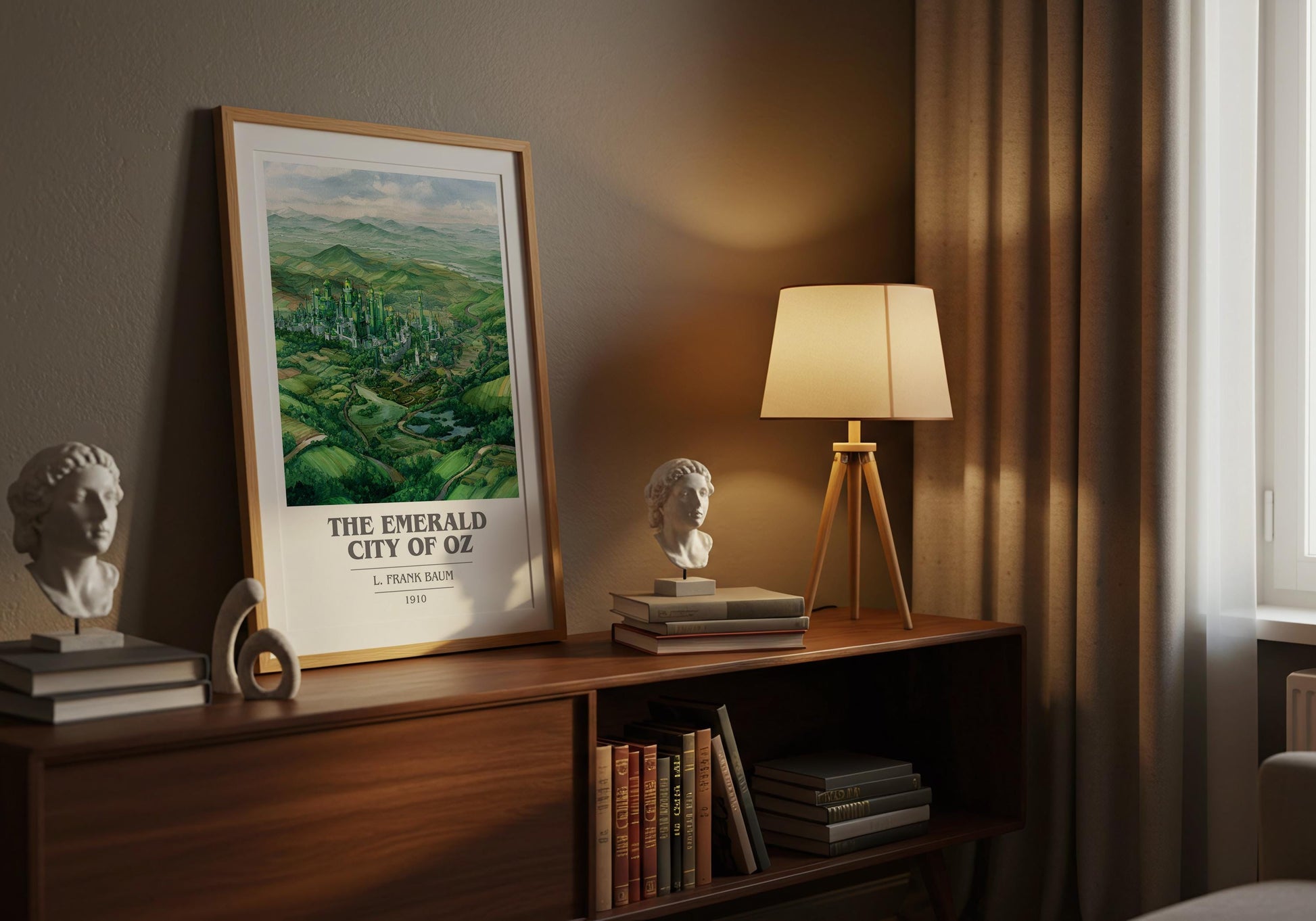 The Emerald City of Oz by L. Frank Baum | Book Poster | Literary Art Gift For Book Lover | Novel Inspired Wall Art | Free Delivery