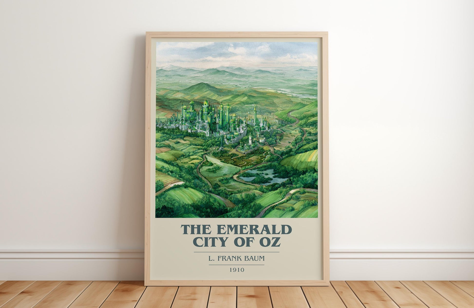 The Emerald City of Oz by L. Frank Baum | Book Poster | Literary Art Gift For Book Lover | Novel Inspired Wall Art | Free Delivery