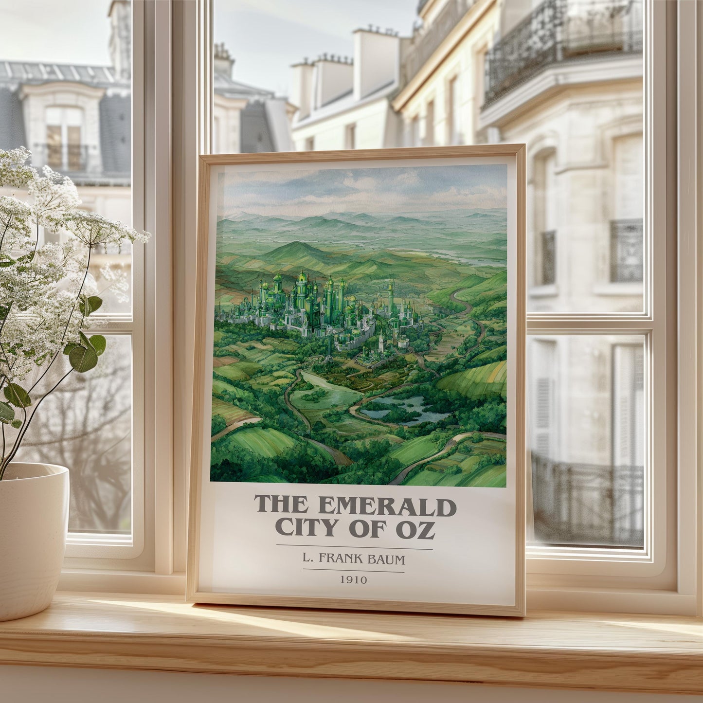 The Emerald City of Oz by L. Frank Baum | Book Poster | Literary Art Gift For Book Lover | Novel Inspired Wall Art | Free Delivery