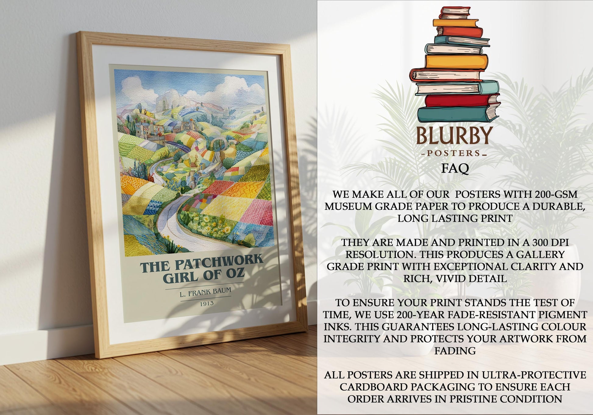 The Patchwork Girl of Oz by L. Frank Baum | Book Poster | Literary Art Gift For Book Lover | Novel Inspired Wall Art | Free Delivery