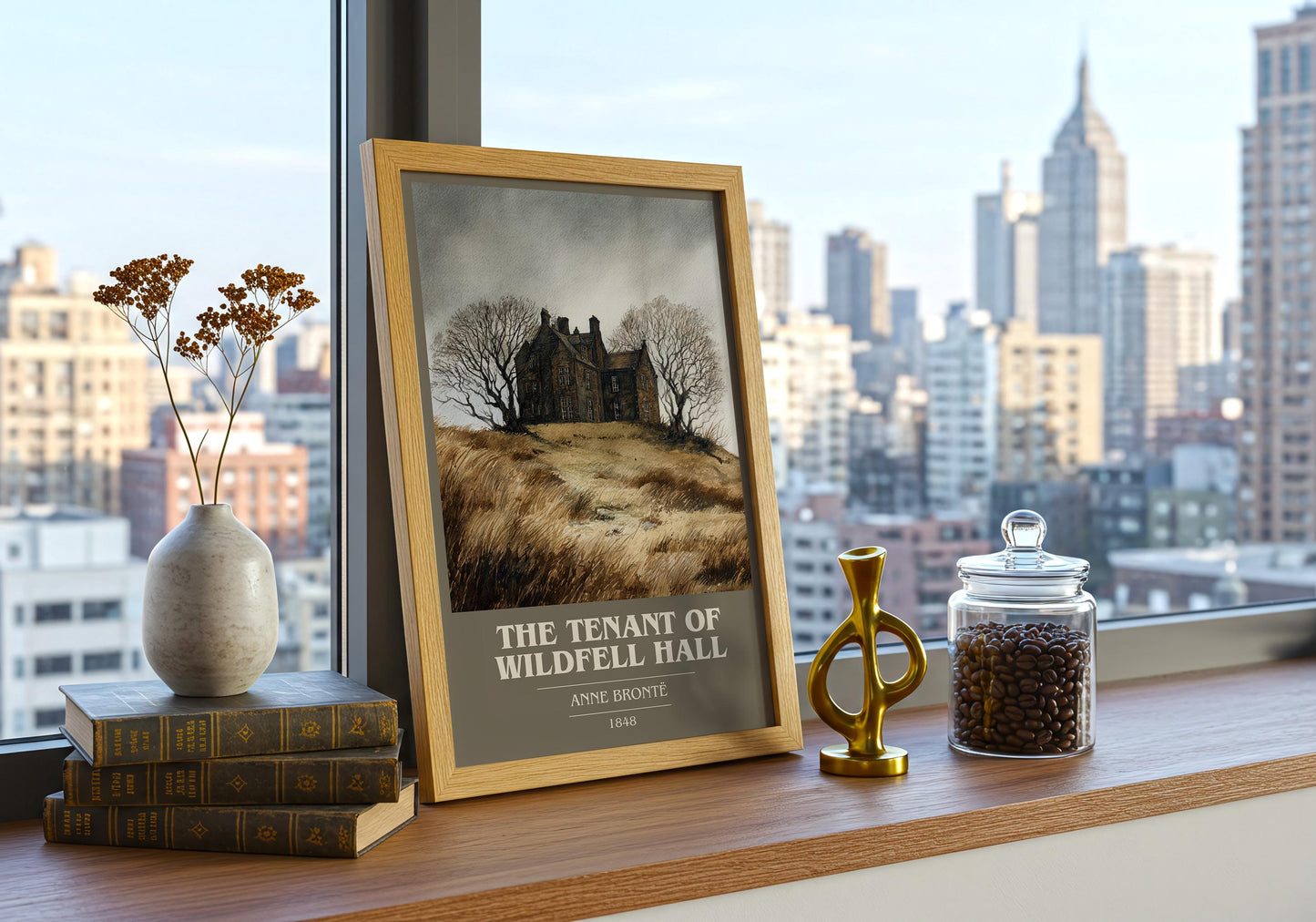 The Tenant Of Wildfell Hall book cover book poster framed on wall – classic literature wall art