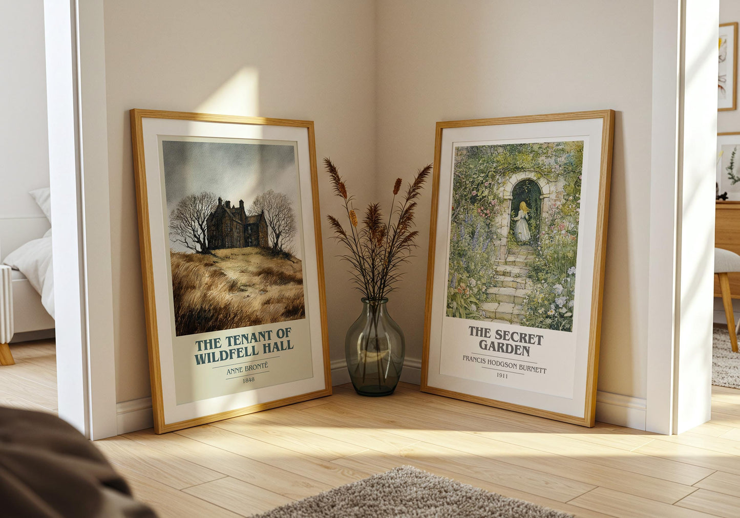 The Tenant Of Wildfell Hall book cover poster paired in gallery wall – literary art prints