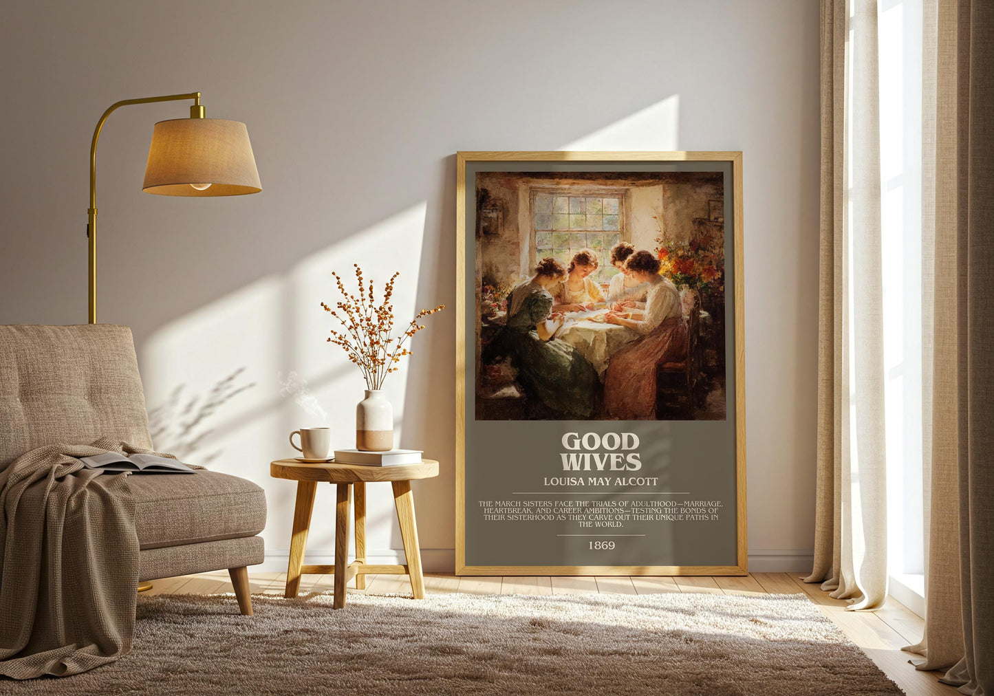 Good Wives by Louisa May Alcott | Book Poster | Literary Art Gift For Book Lover | Novel Inspired Wall Art | Free Delivery