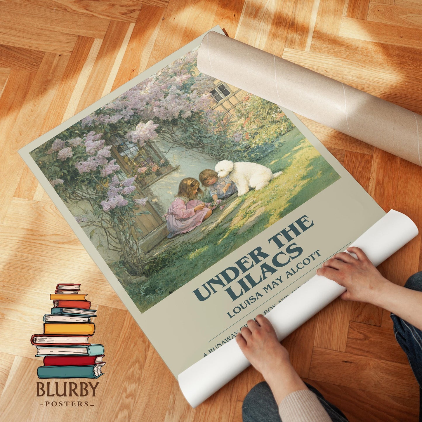 Under The Lilacs by Louisa May Alcott | Book Poster | Literary Art Gift For Book Lover | Novel Inspired Wall Art | Free Delivery