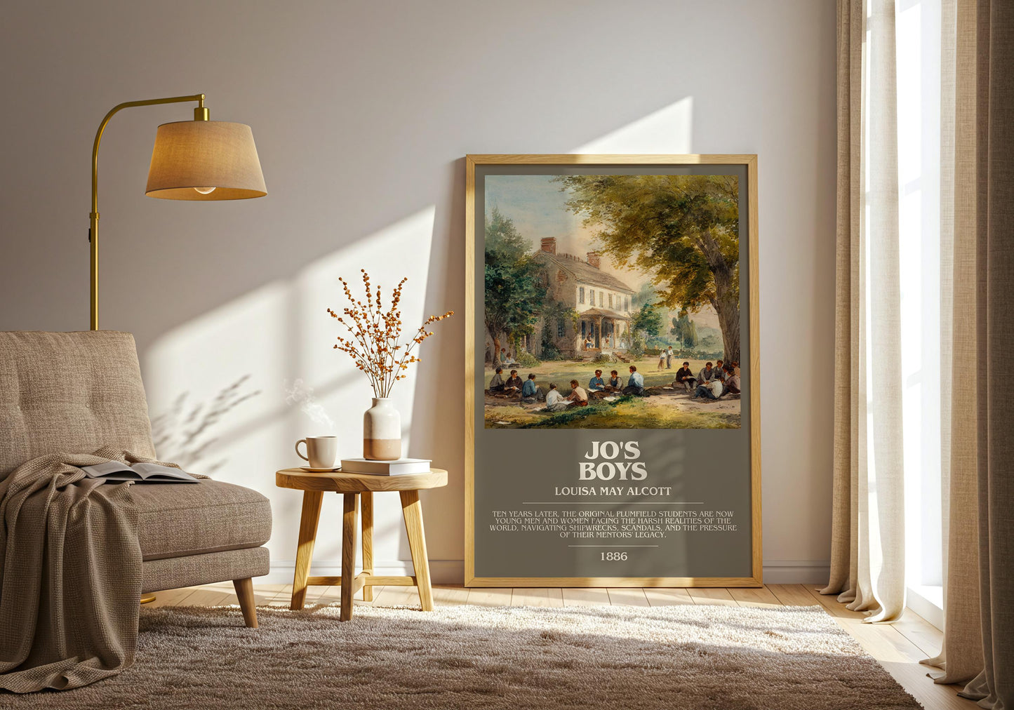 Jo's Boys by Louisa May Alcott | Book Poster | Literary Art Gift For Book Lover | Novel Inspired Wall Art | Free Delivery
