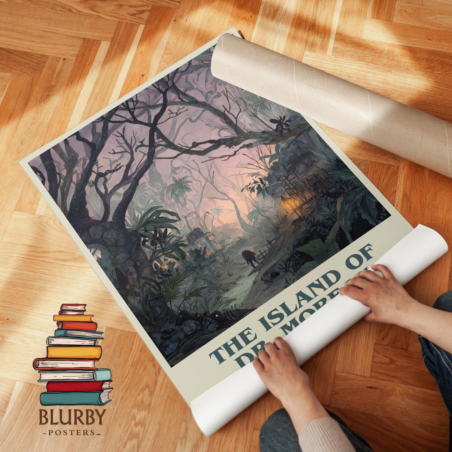 The Island of Dr. Moreau by H.G. Wells | Book Poster | Literary Art Gift For Book Lover | Novel Inspired Wall Art | Free Delivery