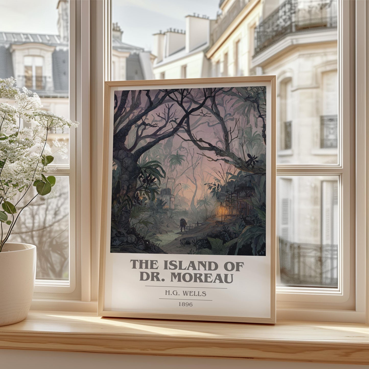 The Island of Dr. Moreau by H.G. Wells | Book Poster | Literary Art Gift For Book Lover | Novel Inspired Wall Art | Free Delivery