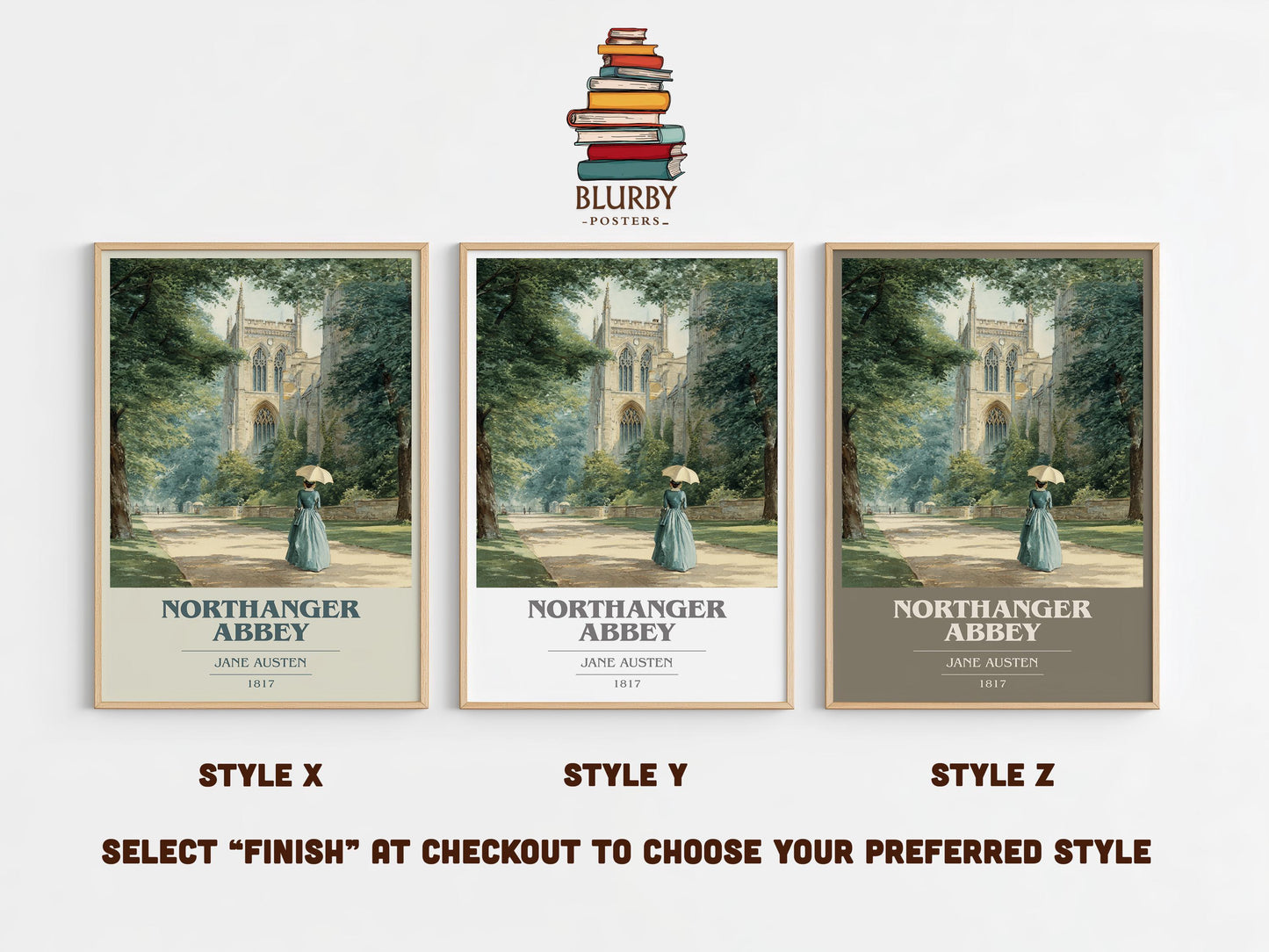 Northanger Abbey by Jane Austen | Book Poster | Literary Art Gift For Book Lover | Novel Inspired Wall Art | Free Delivery