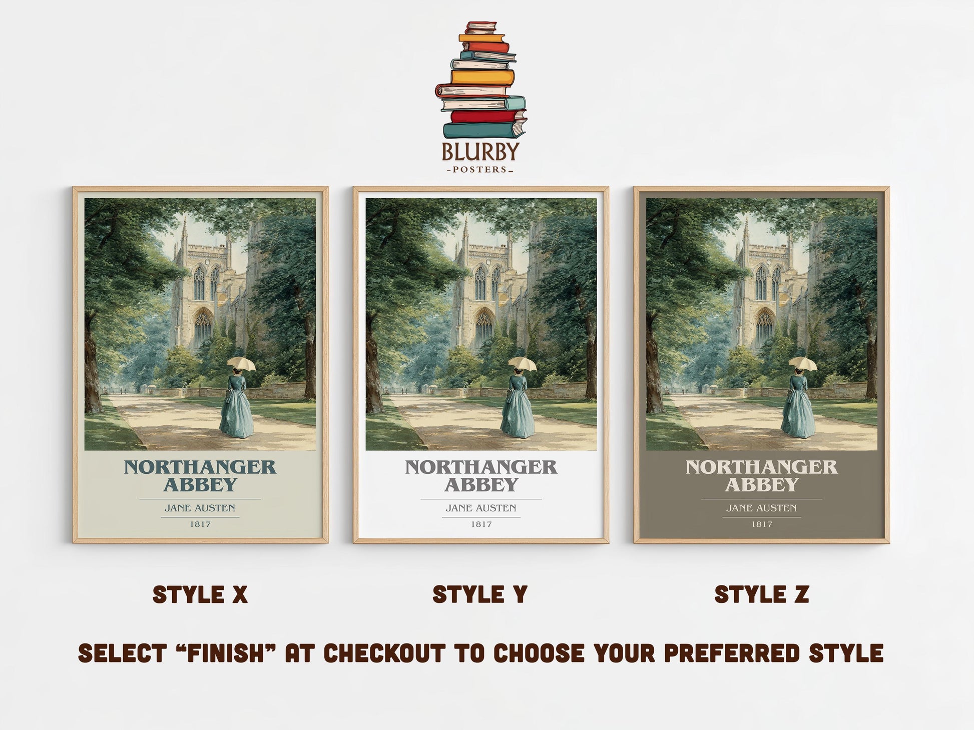 Northanger Abbey by Jane Austen | Book Poster | Literary Art Gift For Book Lover | Novel Inspired Wall Art | Free Delivery