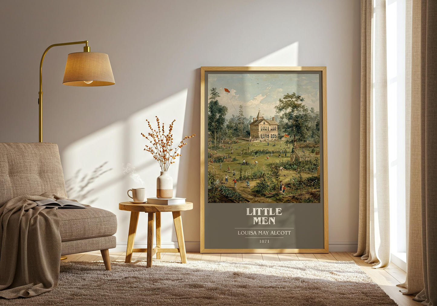 Little Men by Louisa May Alcott | Book Poster | Literary Art Gift For Book Lover | Novel Inspired Wall Art | Free Delivery
