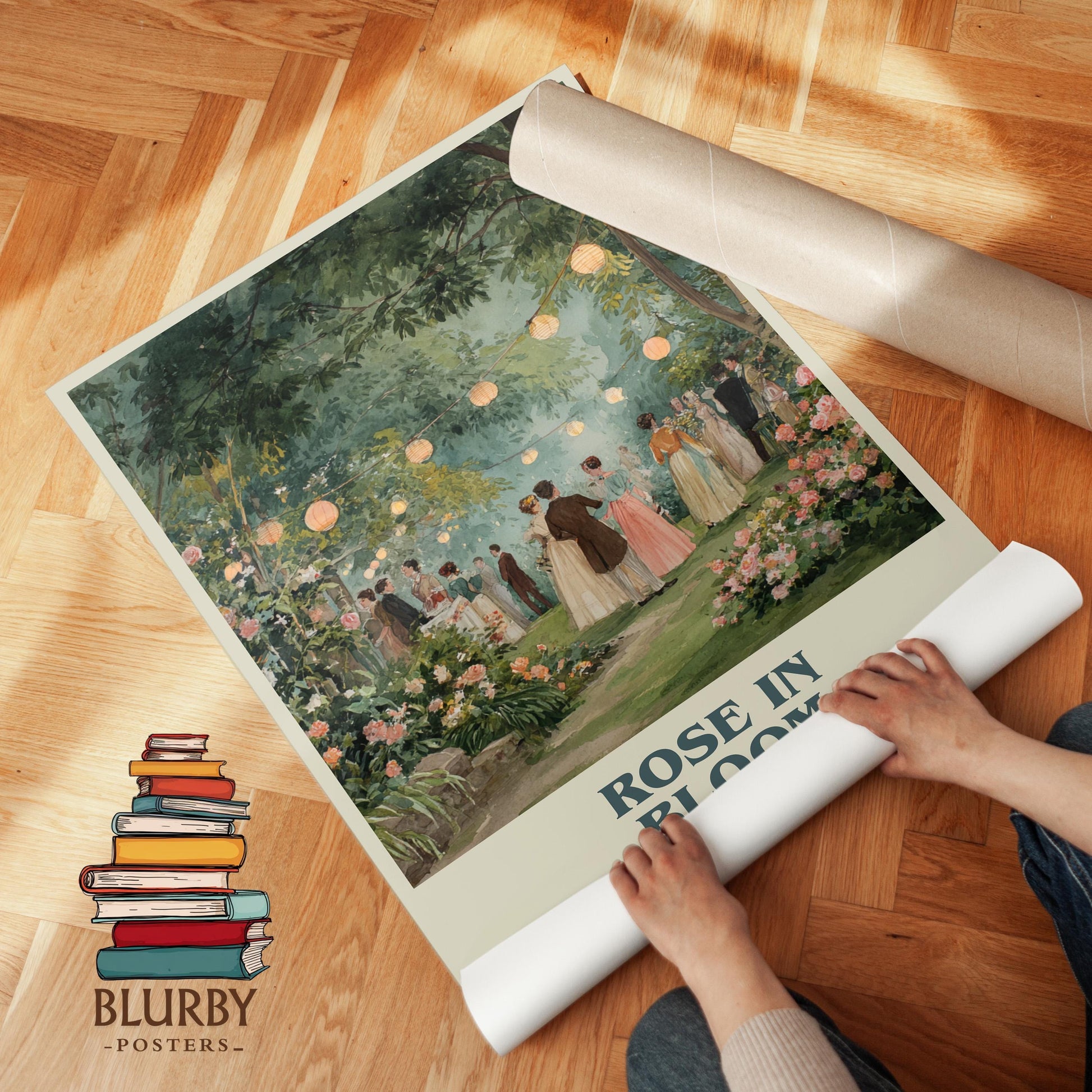 Rose In Bloom book cover literary print detail – Louisa May Alcott book art