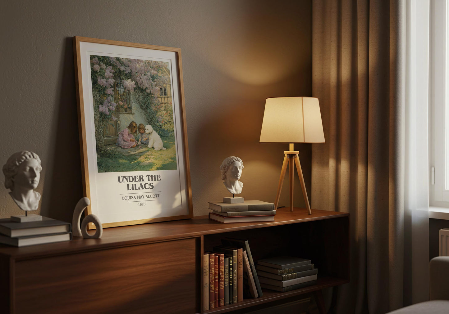 Under The Lilacs by Louisa May Alcott | Book Poster | Literary Art Gift For Book Lover | Novel Inspired Wall Art | Free Delivery