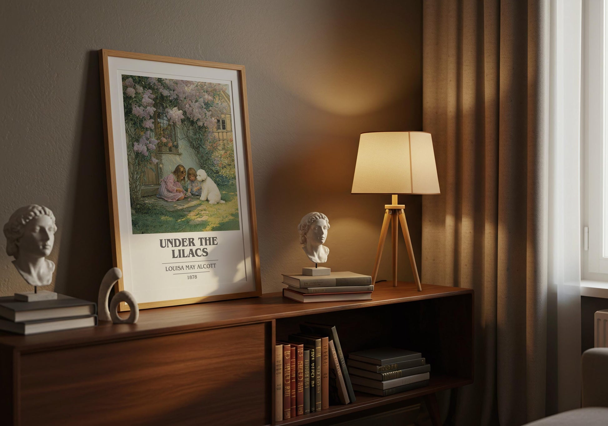 Under The Lilacs by Louisa May Alcott | Book Poster | Literary Art Gift For Book Lover | Novel Inspired Wall Art | Free Delivery