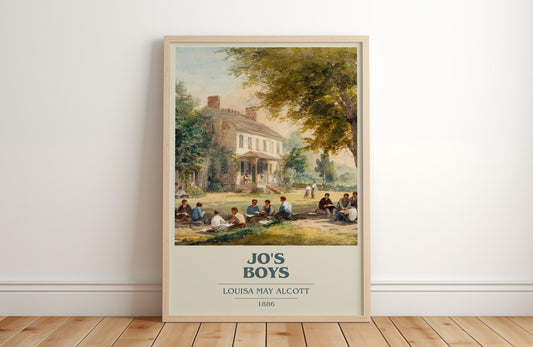 Jo's Boys by Louisa May Alcott | Book Poster | Literary Art Gift For Book Lover | Novel Inspired Wall Art | Free Delivery