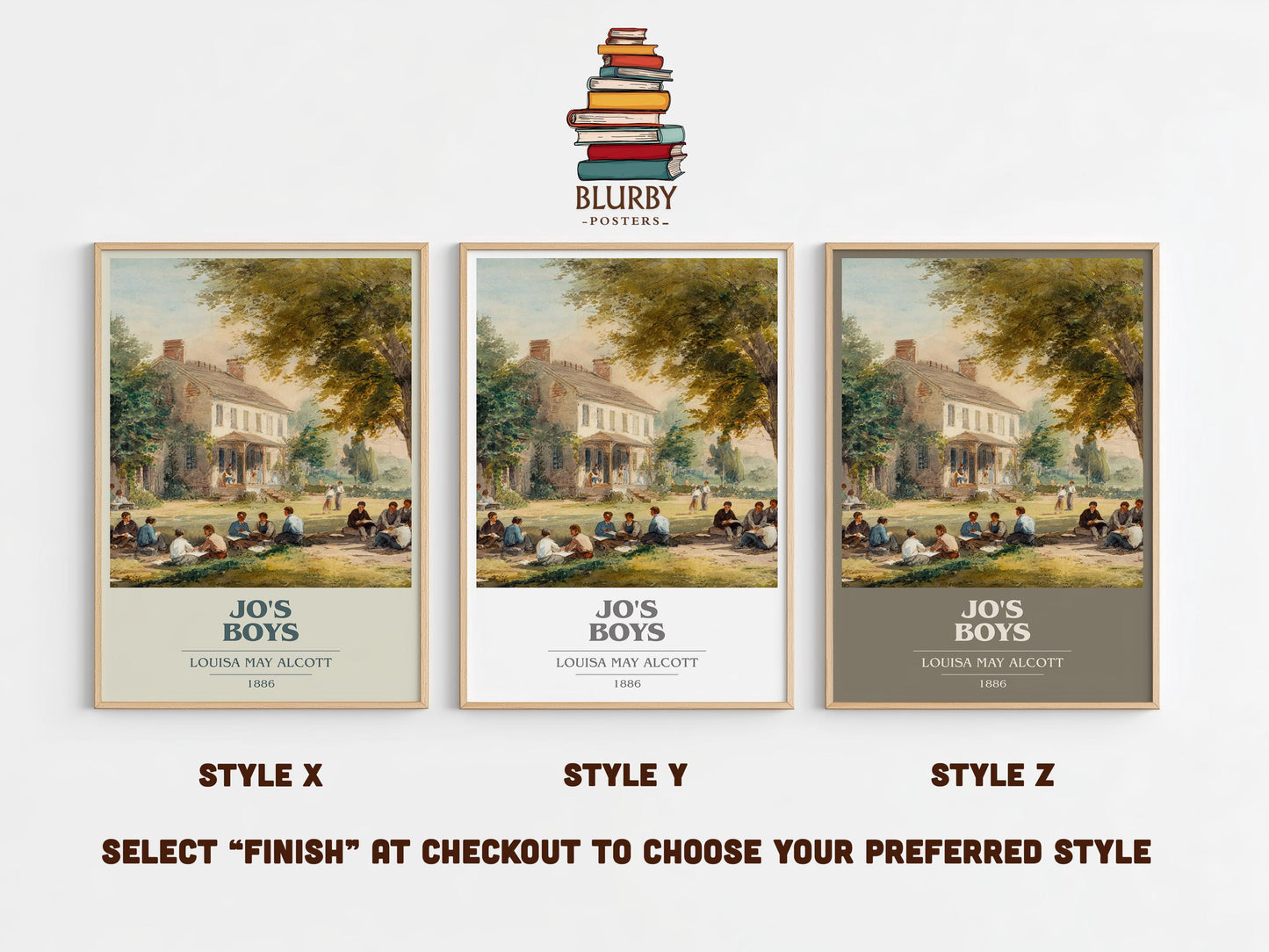 Jo's Boys by Louisa May Alcott | Book Poster | Literary Art Gift For Book Lover | Novel Inspired Wall Art | Free Delivery