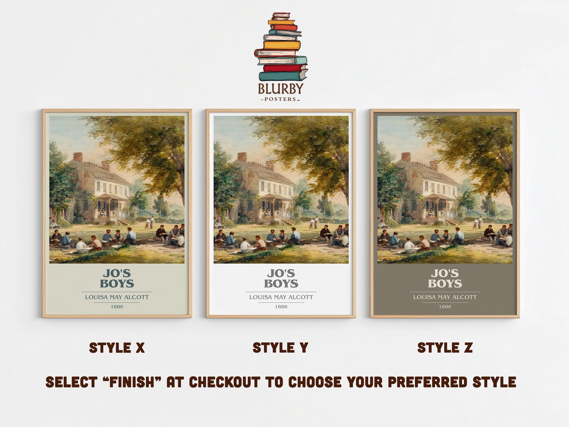 Jo's Boys by Louisa May Alcott | Book Poster | Literary Art Gift For Book Lover | Novel Inspired Wall Art | Free Delivery