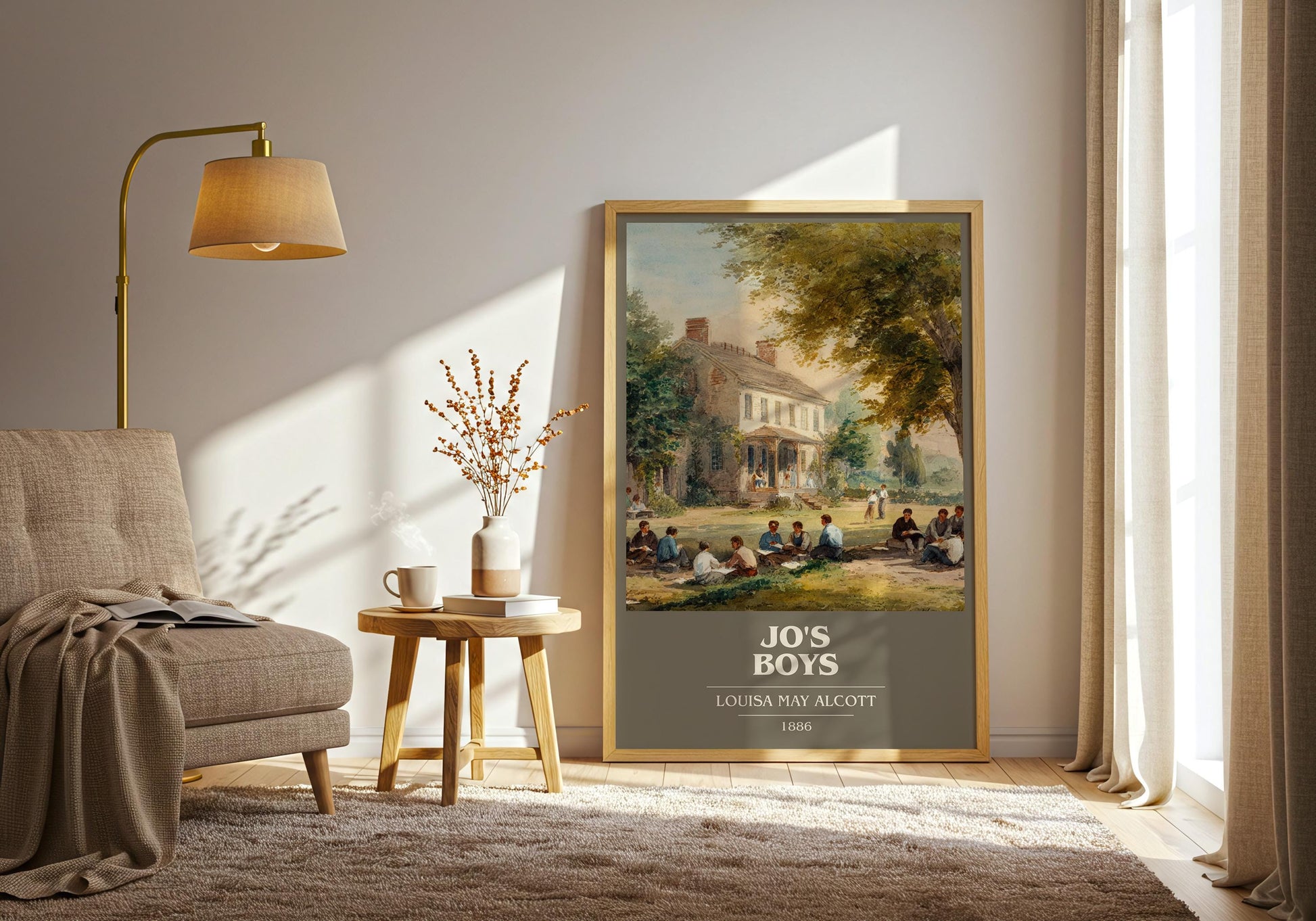 Jo's Boys by Louisa May Alcott | Book Poster | Literary Art Gift For Book Lover | Novel Inspired Wall Art | Free Delivery