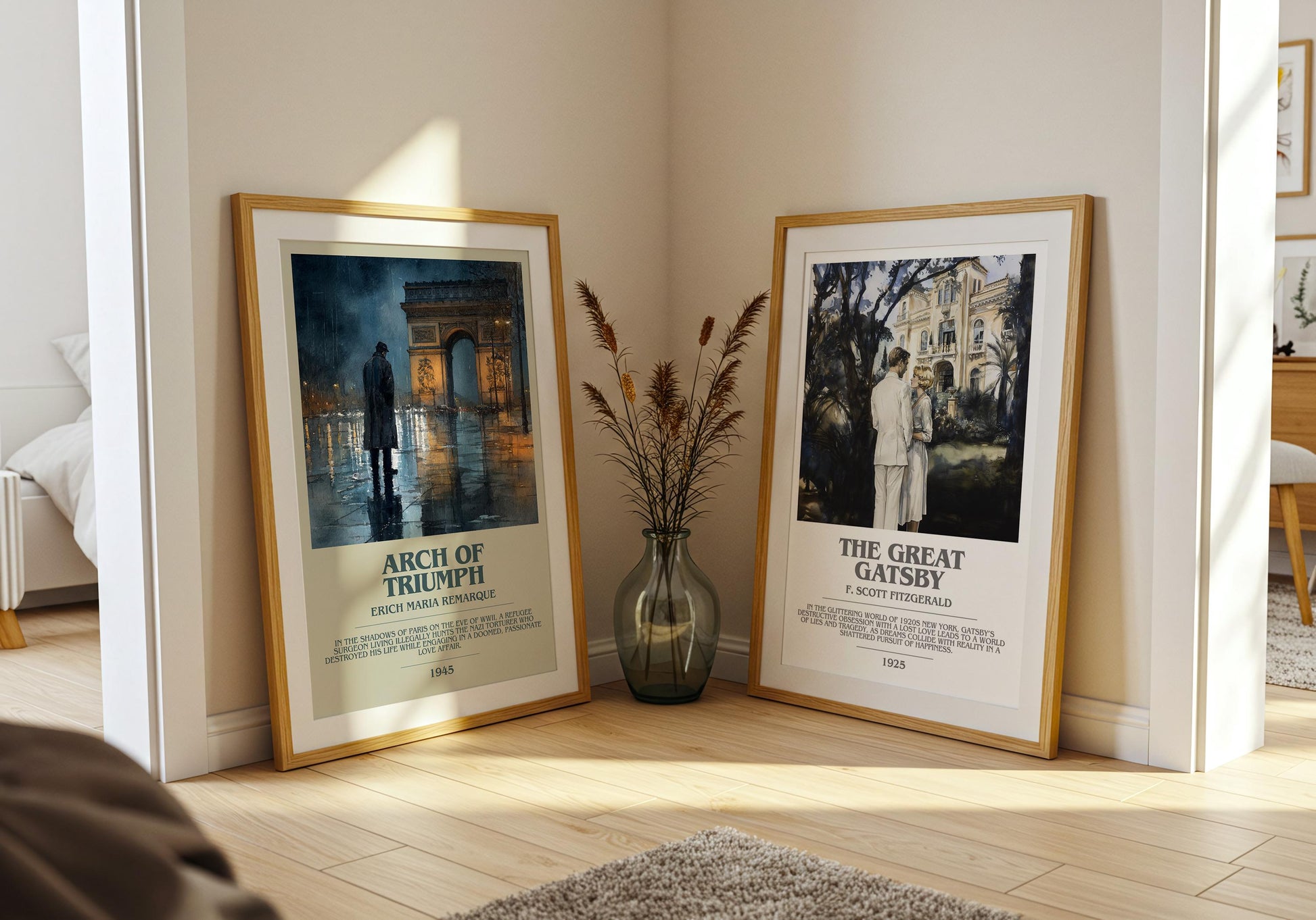 Arch Of Triumph bookish poster paired in gallery wall – literary art prints