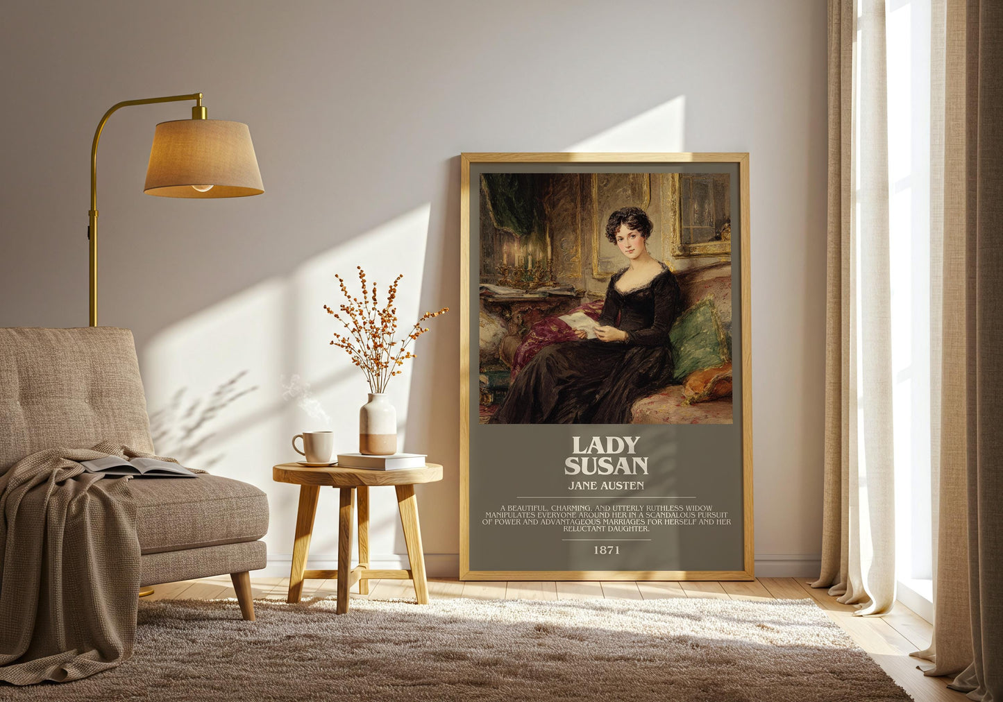 Lady Susan by Jane Austen | Book Poster | Literary Art Gift For Book Lover | Novel Inspired Wall Art | Free Delivery
