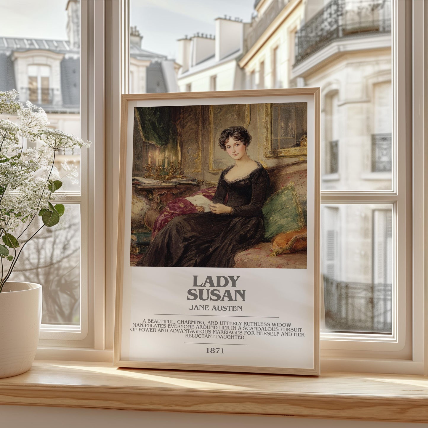 Lady Susan by Jane Austen | Book Poster | Literary Art Gift For Book Lover | Novel Inspired Wall Art | Free Delivery