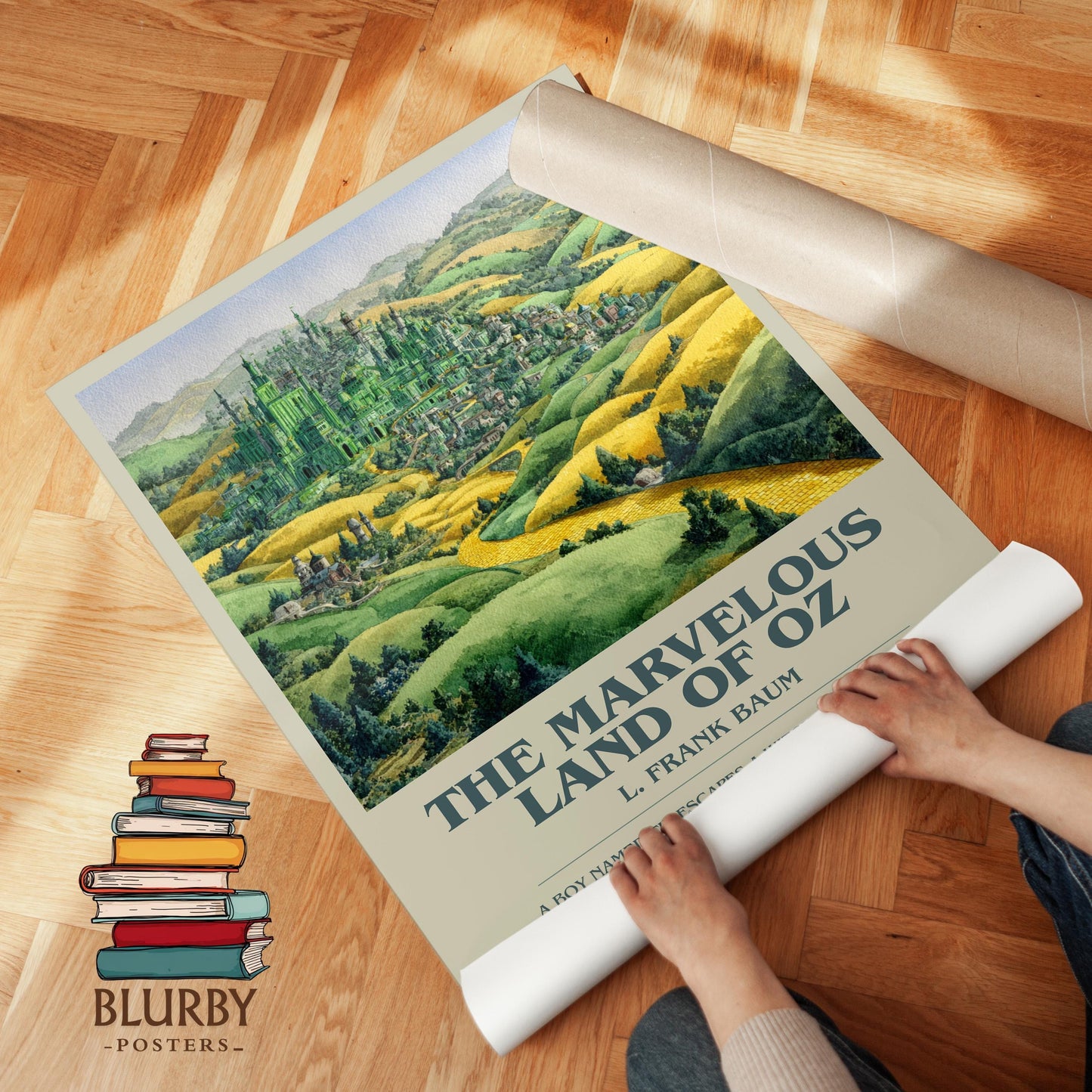 The Marvelous Land of Oz by L. Frank Baum | Book Poster | Literary Art Gift For Book Lover | Novel Inspired Wall Art | Free Delivery