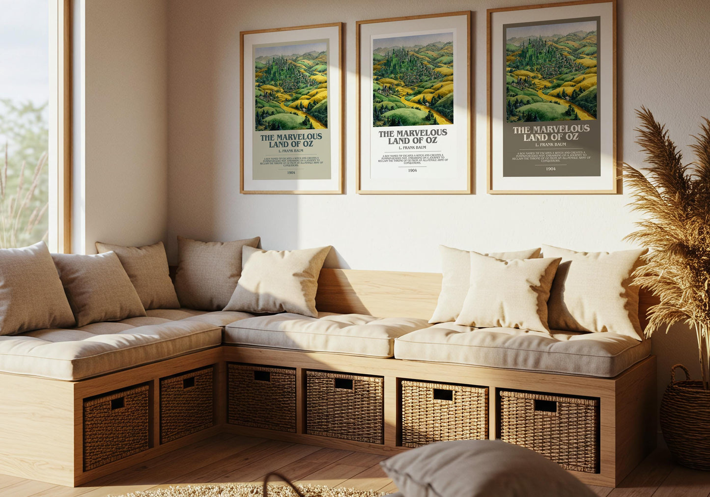 The Marvelous Land of Oz by L. Frank Baum | Book Poster | Literary Art Gift For Book Lover | Novel Inspired Wall Art | Free Delivery