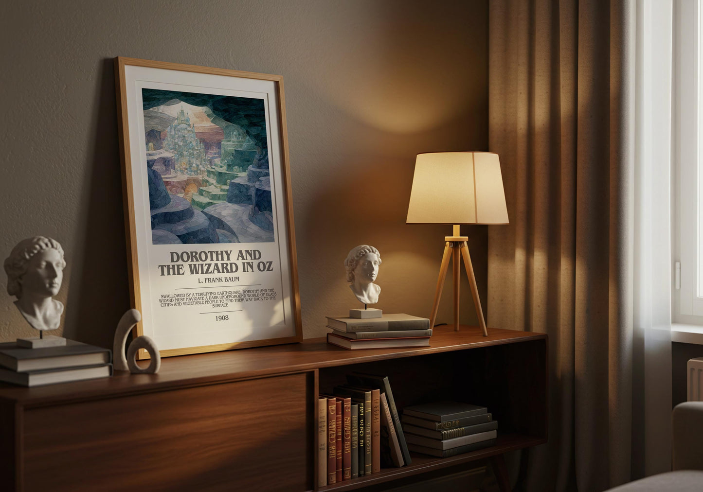 Dorothy and the Wizard in Oz by L. Frank Baum | Book Poster | Literary Art Gift For Book Lover | Novel Inspired Wall Art | Free Delivery