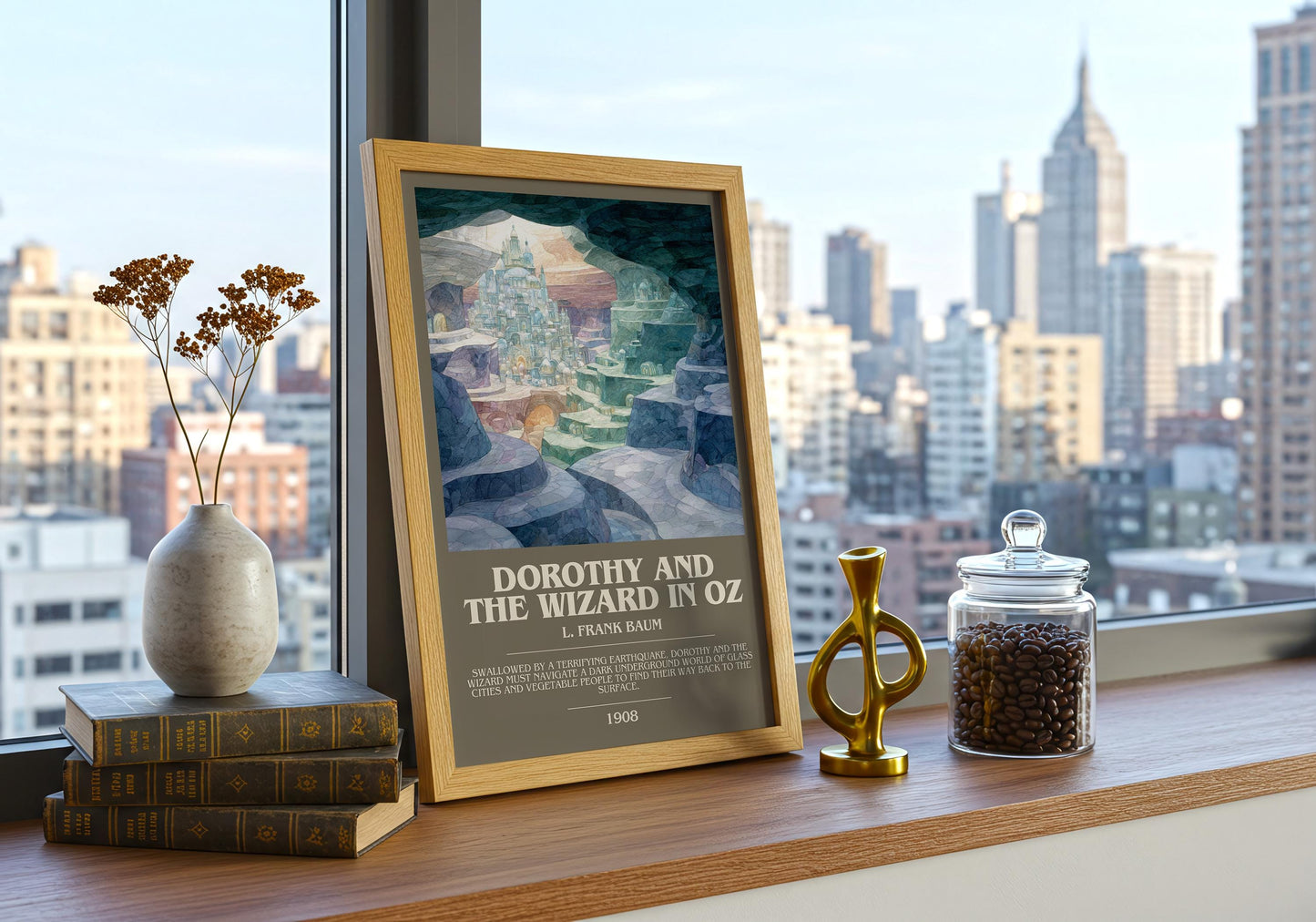 Dorothy and the Wizard in Oz by L. Frank Baum | Book Poster | Literary Art Gift For Book Lover | Novel Inspired Wall Art | Free Delivery