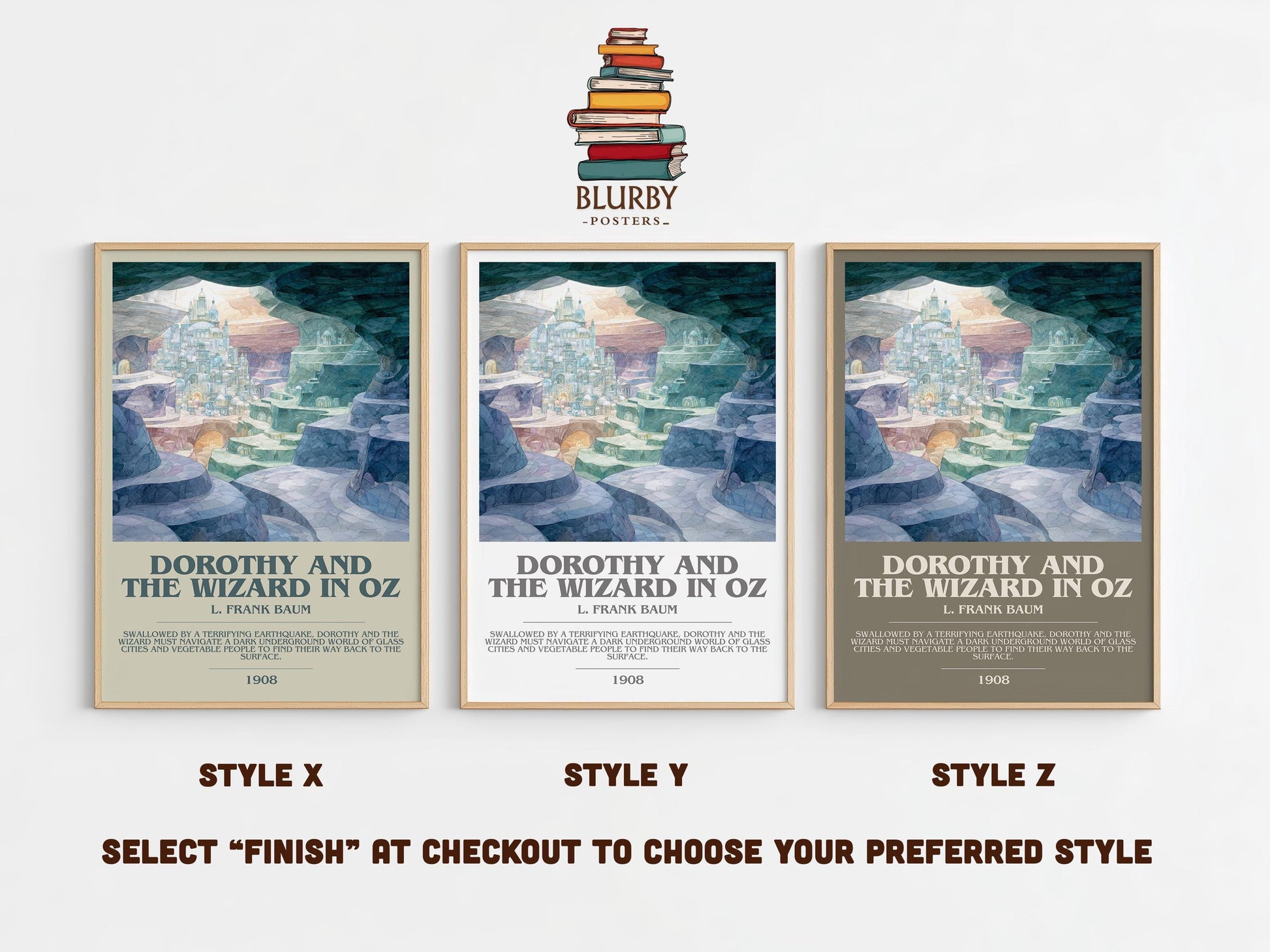 Dorothy and the Wizard in Oz by L. Frank Baum | Book Poster | Literary Art Gift For Book Lover | Novel Inspired Wall Art | Free Delivery