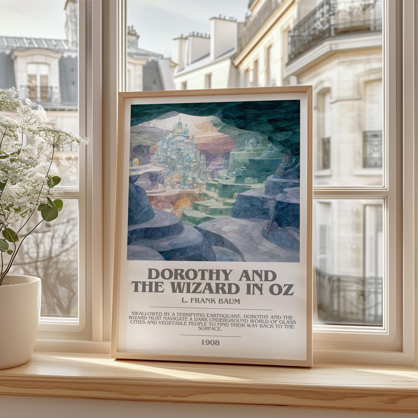 Dorothy and the Wizard in Oz by L. Frank Baum | Book Poster | Literary Art Gift For Book Lover | Novel Inspired Wall Art | Free Delivery