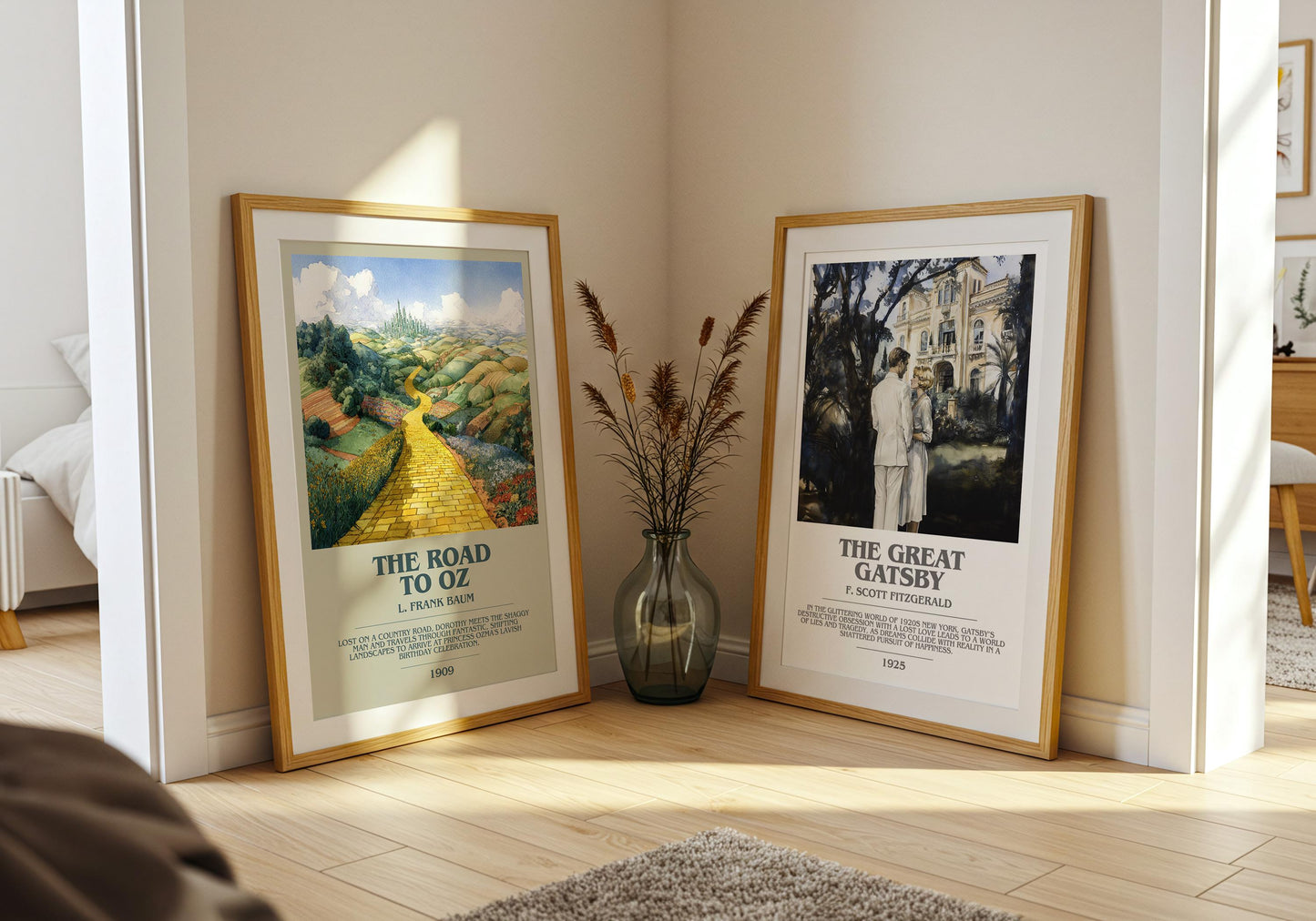 The Road to Oz by L. Frank Baum | Book Poster | Literary Art Gift For Book Lover | Novel Inspired Wall Art | Free Delivery