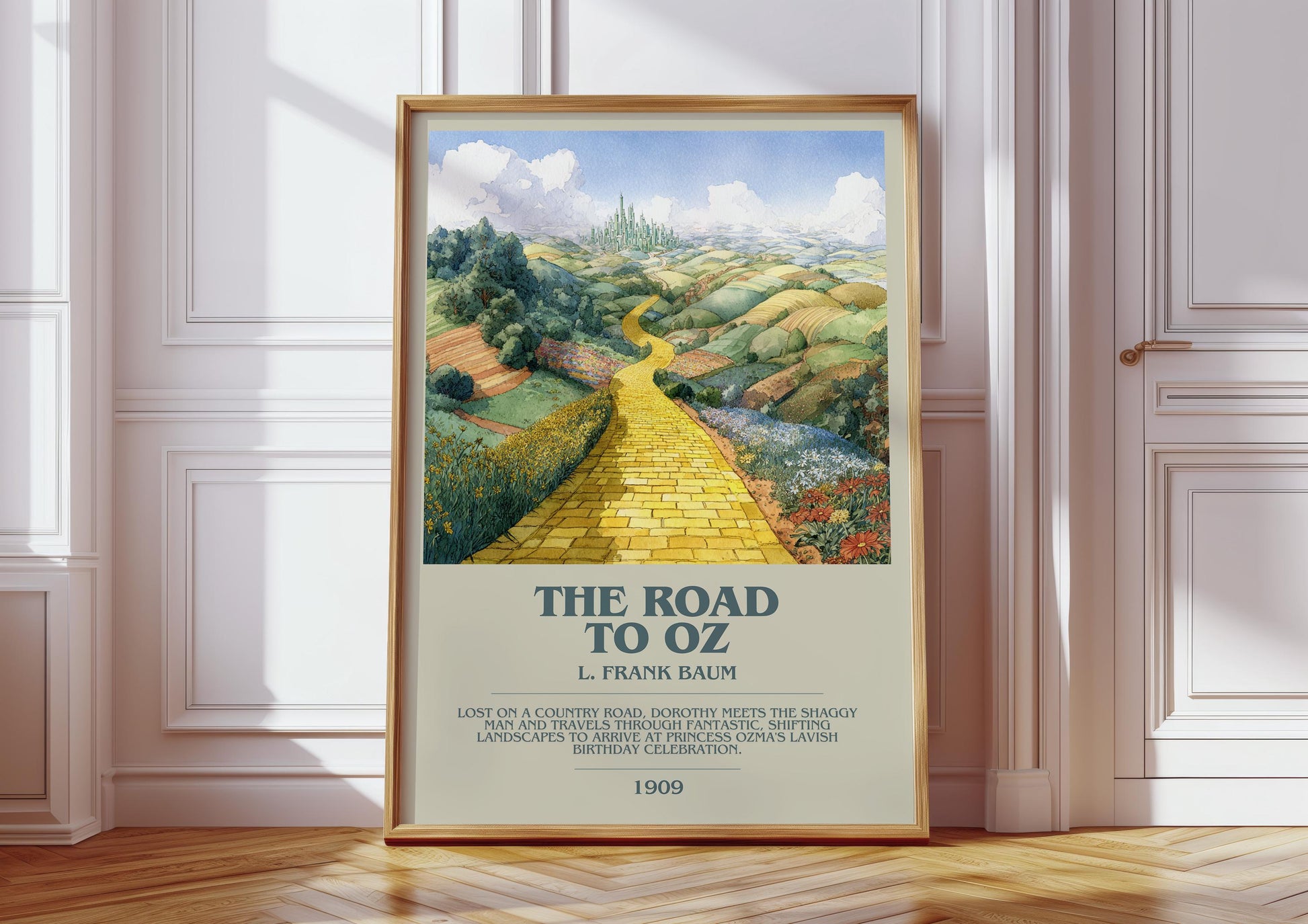 The Road to Oz by L. Frank Baum | Book Poster | Literary Art Gift For Book Lover | Novel Inspired Wall Art | Free Delivery