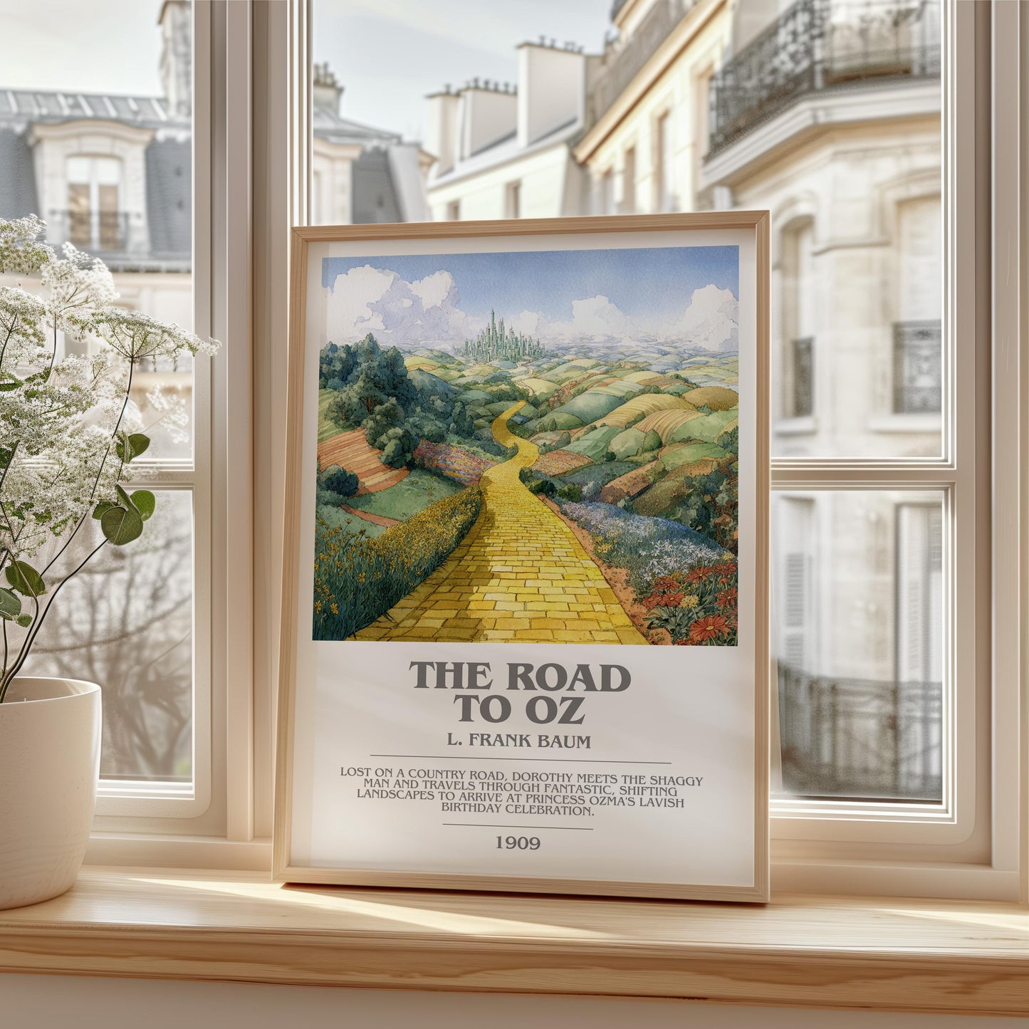 The Road to Oz by L. Frank Baum | Book Poster | Literary Art Gift For Book Lover | Novel Inspired Wall Art | Free Delivery