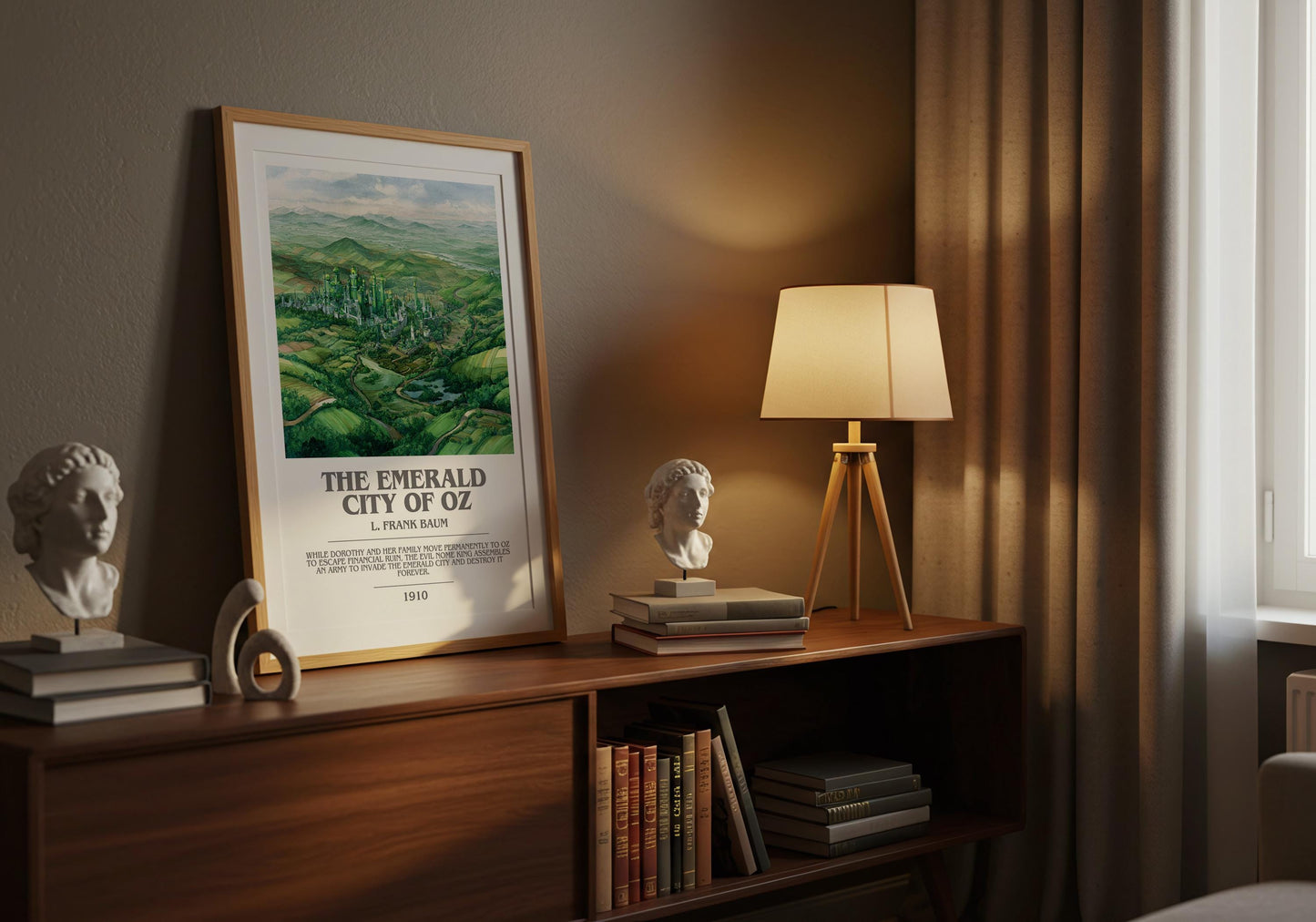 The Emerald City of Oz by L. Frank Baum | Book Poster | Literary Art Gift For Book Lover | Novel Inspired Wall Art | Free Delivery