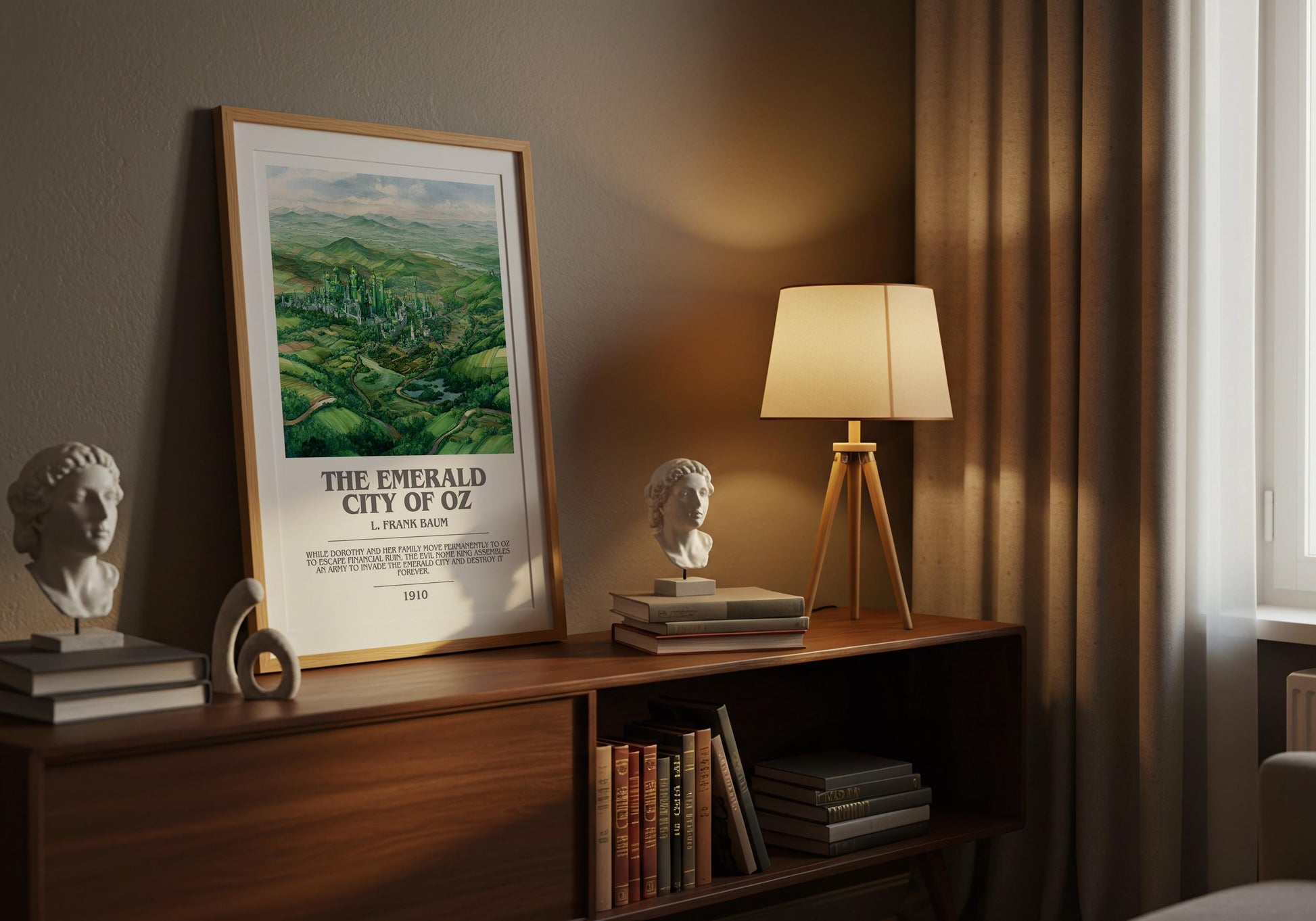 The Emerald City of Oz by L. Frank Baum | Book Poster | Literary Art Gift For Book Lover | Novel Inspired Wall Art | Free Delivery