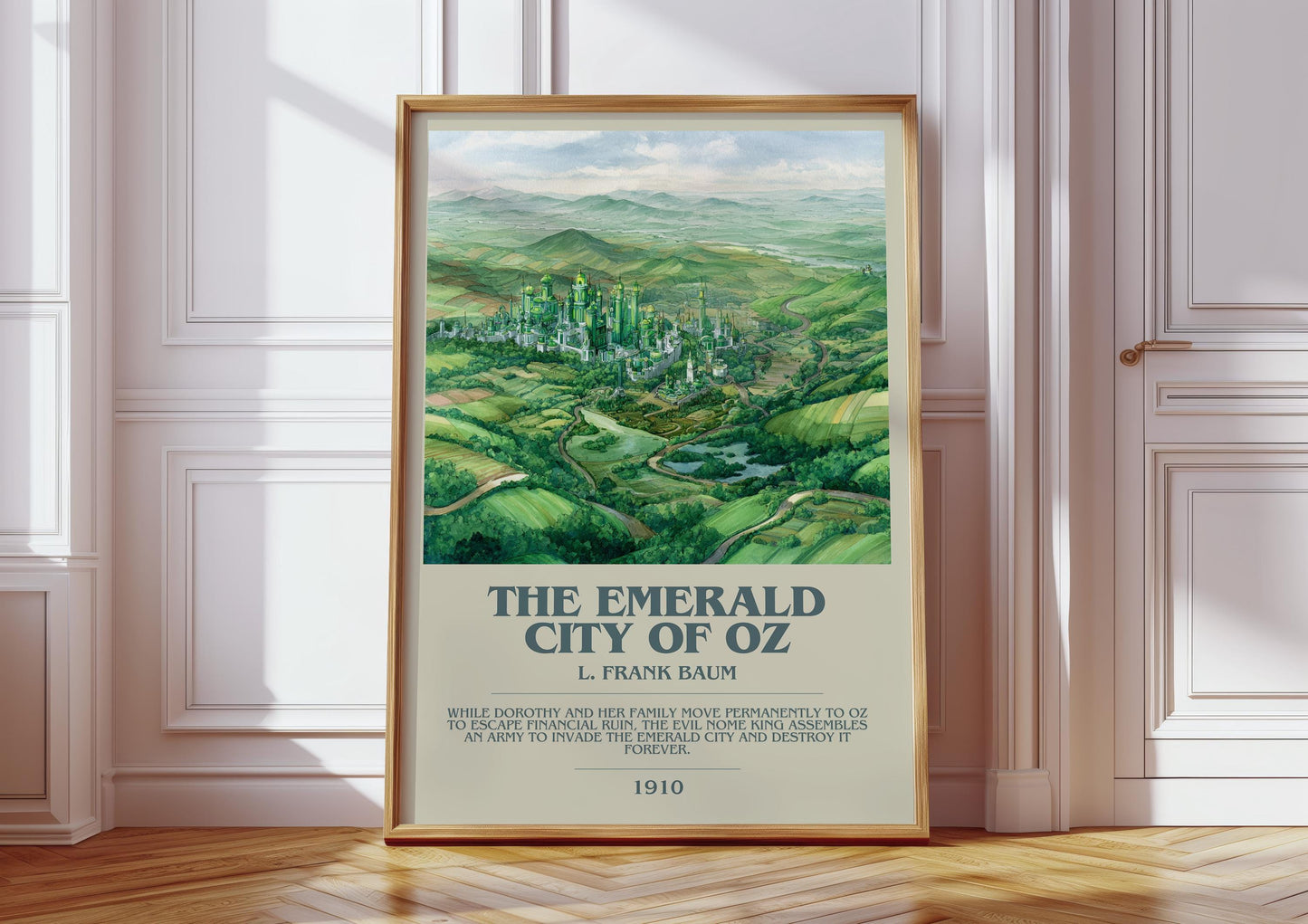 The Emerald City of Oz by L. Frank Baum | Book Poster | Literary Art Gift For Book Lover | Novel Inspired Wall Art | Free Delivery