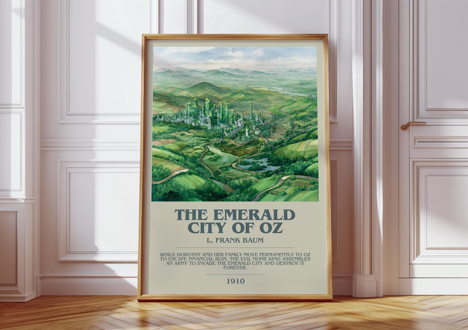 The Emerald City of Oz by L. Frank Baum | Book Poster | Literary Art Gift For Book Lover | Novel Inspired Wall Art | Free Delivery