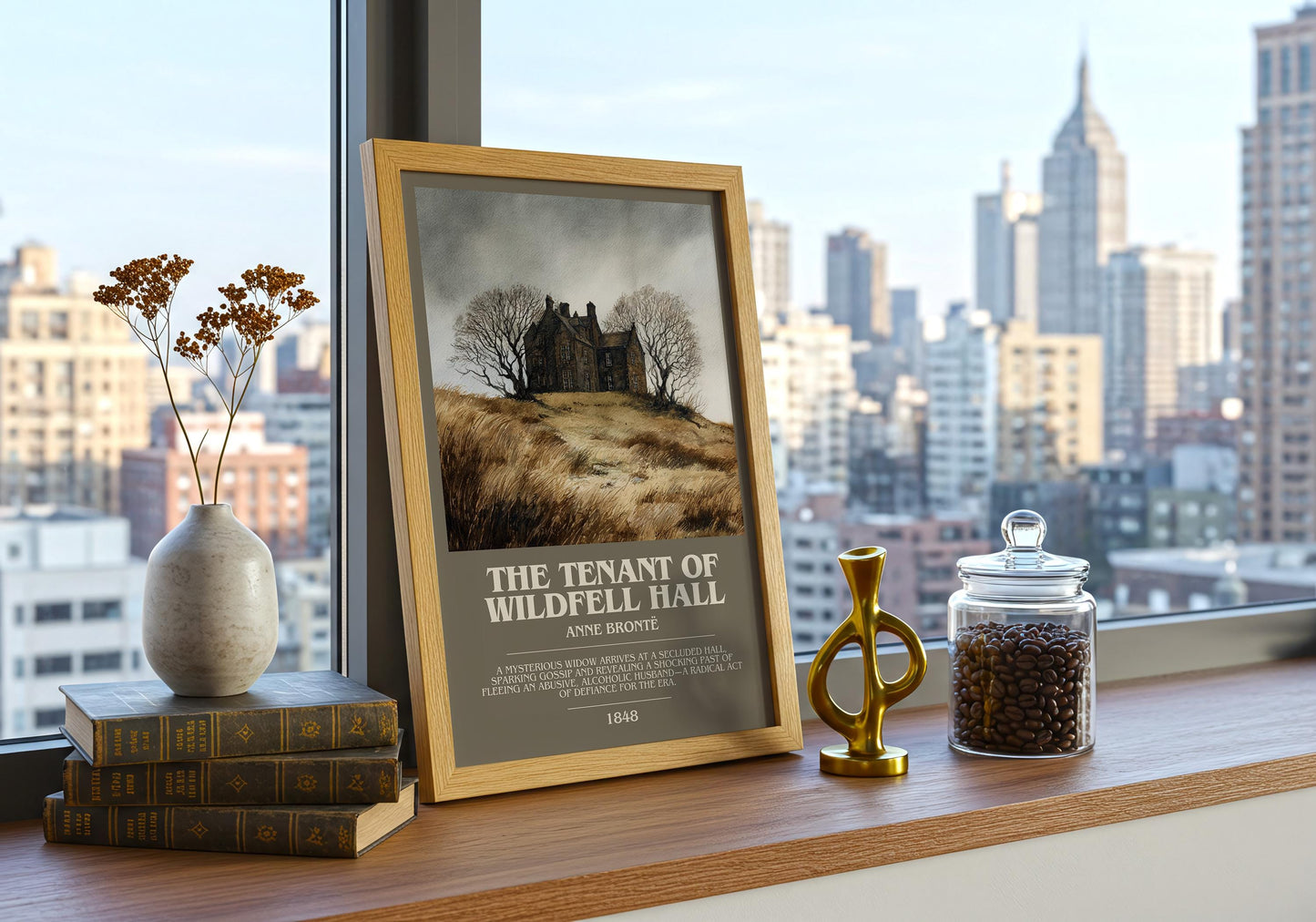 The Tenant Of Wildfell Hall bookish book poster framed on wall – classic literature wall art