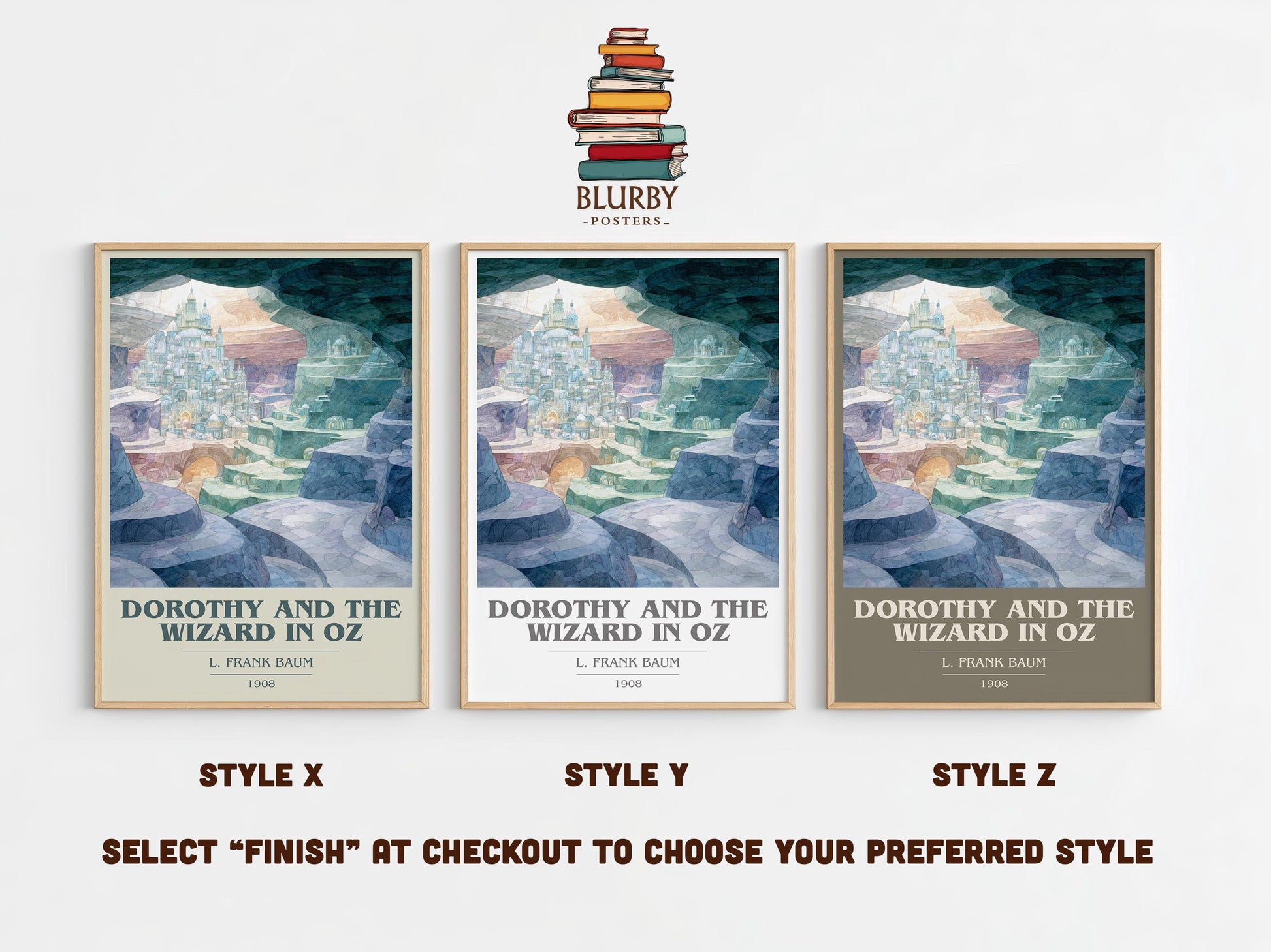 Dorothy and the Wizard in Oz by L. Frank Baum | Book Poster | Literary Art Gift For Book Lover | Novel Inspired Wall Art | Free Delivery