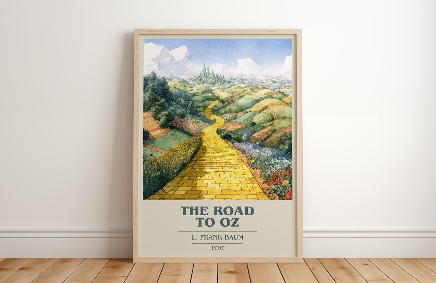 The Road to Oz by L. Frank Baum | Book Poster | Literary Art Gift For Book Lover | Novel Inspired Wall Art | Free Delivery