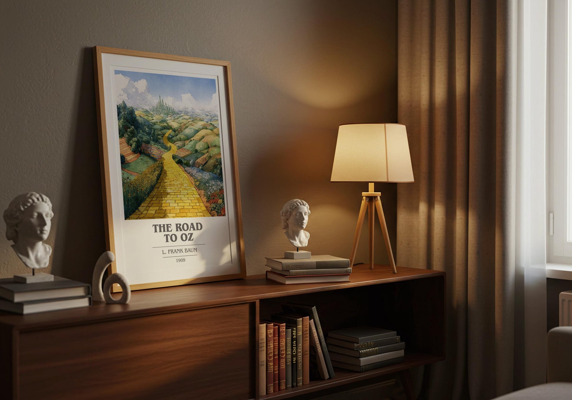 The Road to Oz by L. Frank Baum | Book Poster | Literary Art Gift For Book Lover | Novel Inspired Wall Art | Free Delivery