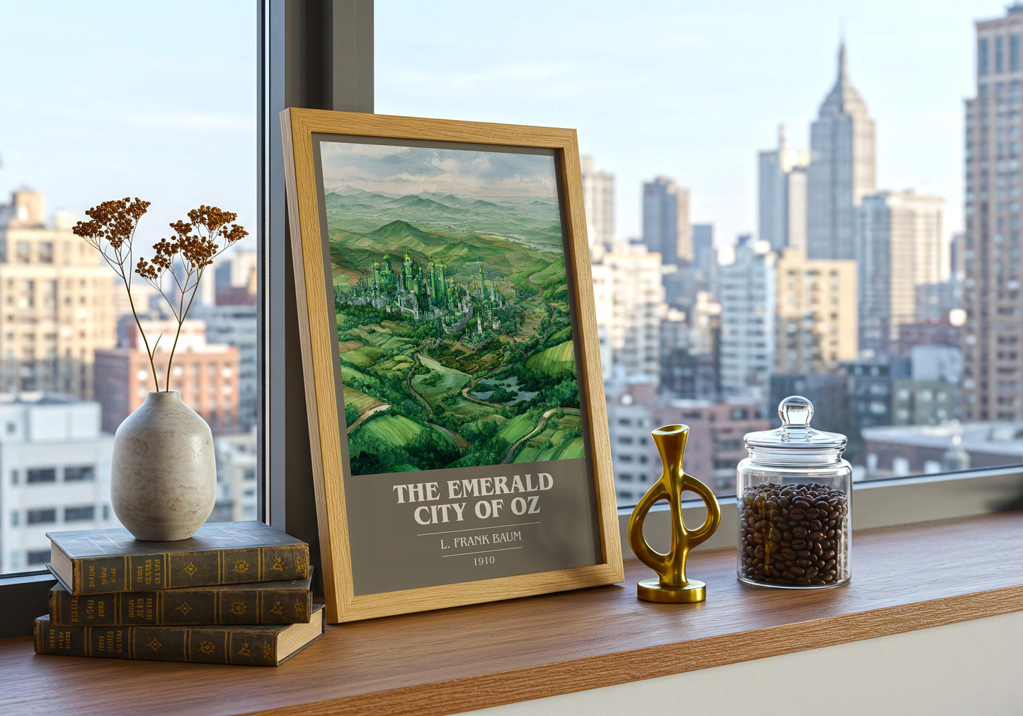 The Emerald City of Oz by L. Frank Baum | Book Poster | Literary Art Gift For Book Lover | Novel Inspired Wall Art | Free Delivery