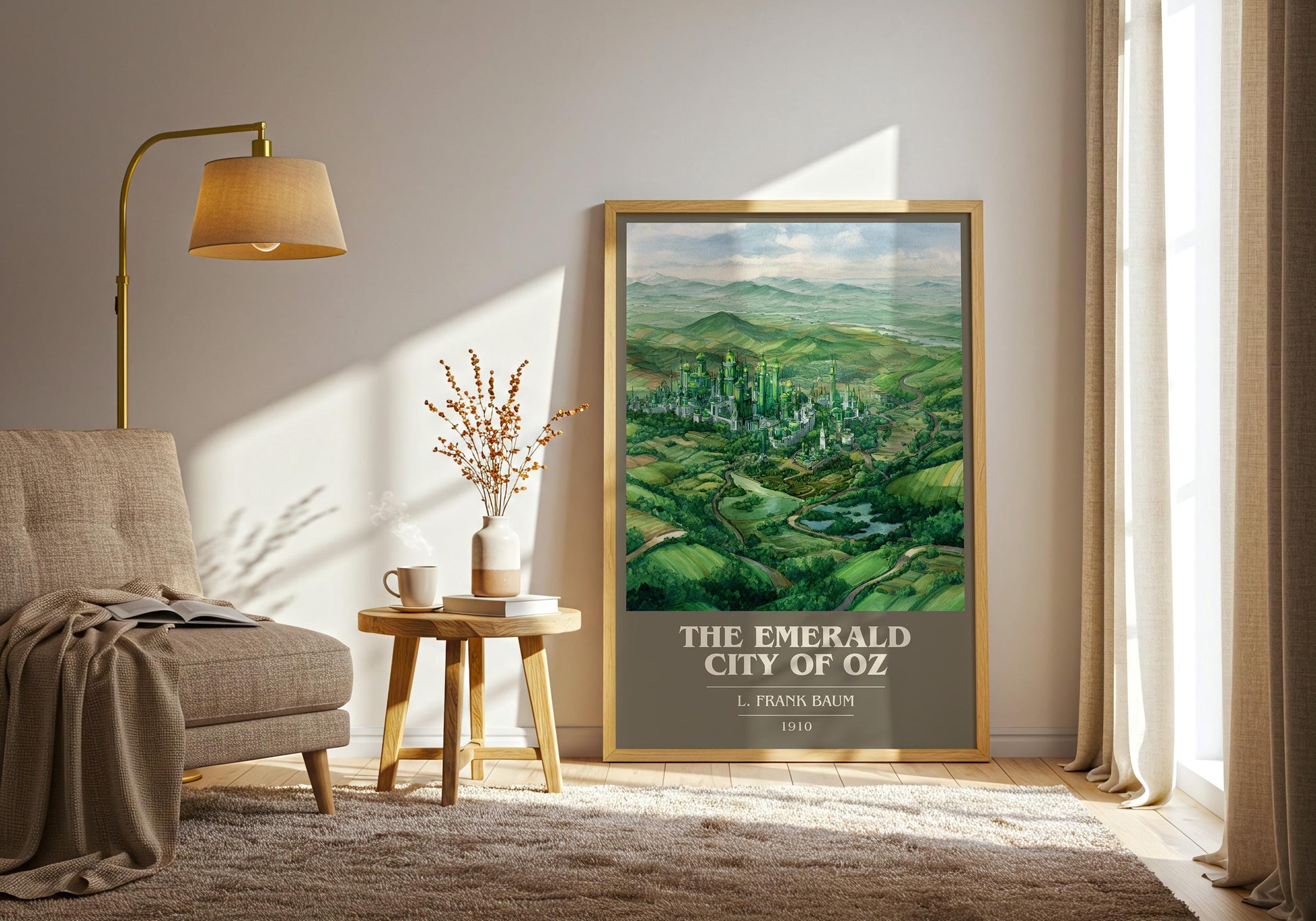 The Emerald City of Oz by L. Frank Baum | Book Poster | Literary Art Gift For Book Lover | Novel Inspired Wall Art | Free Delivery