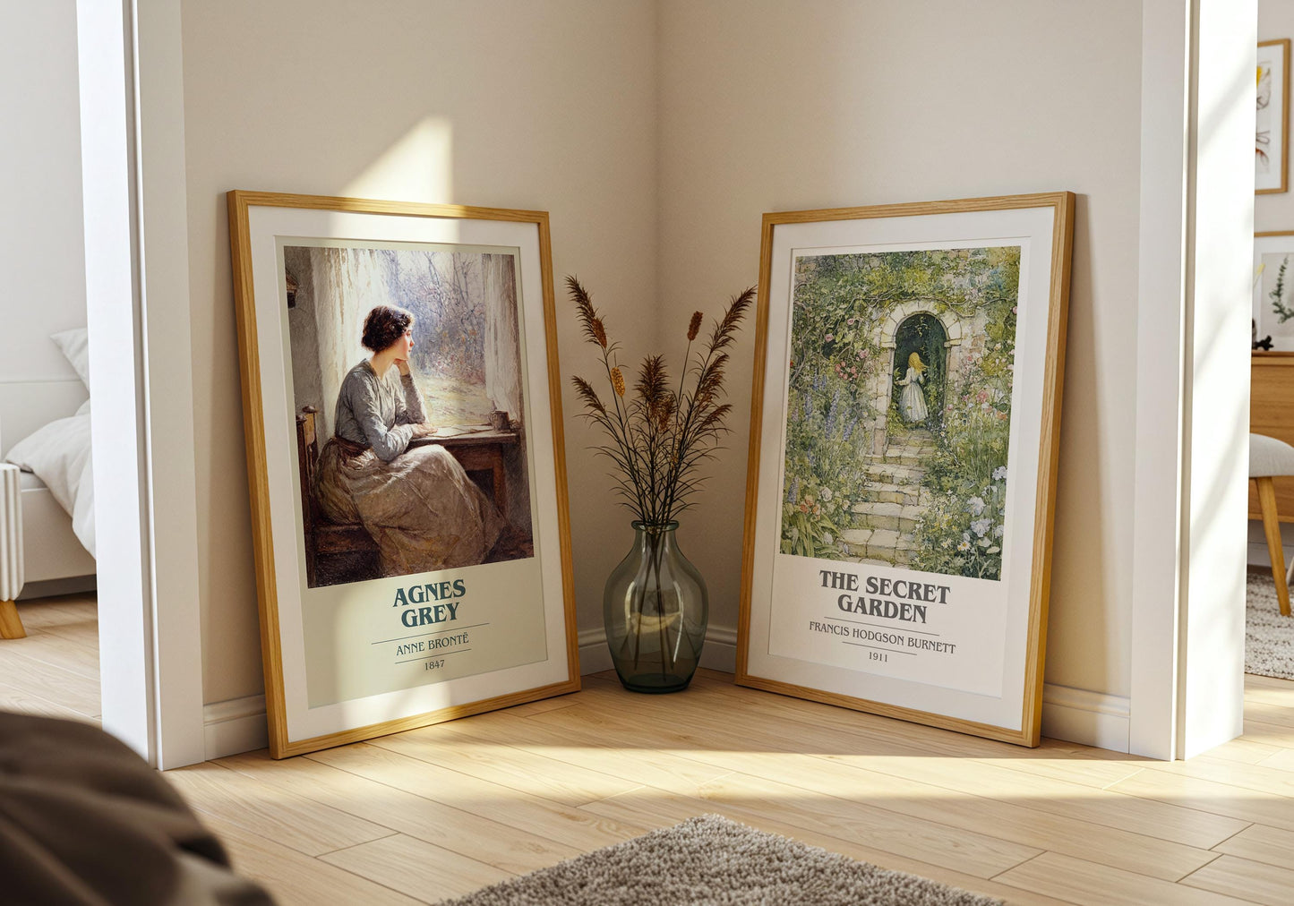 Agnes Grey book cover poster paired in gallery wall – literary art prints