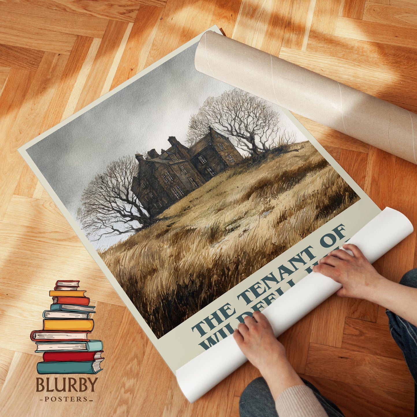 The Tenant Of Wildfell Hall book poster packaging – museum-quality print rolled in protective tube