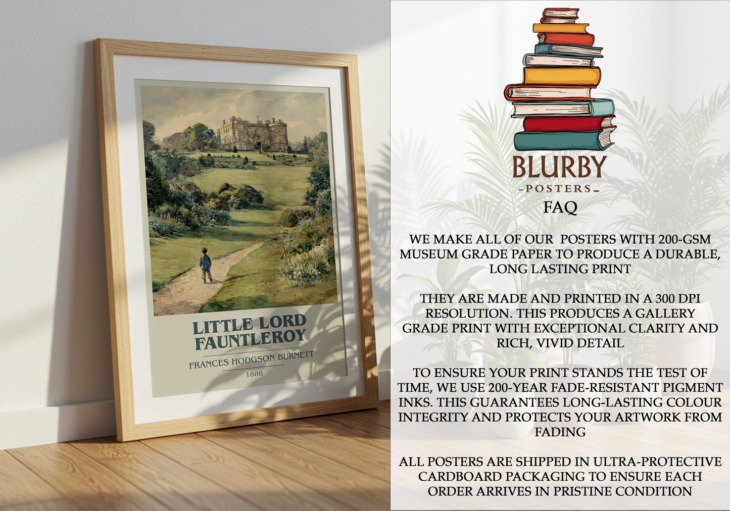Little Lord Fauntleroy by Frances Hodgson Burnett | Book Poster | Literary Art Gift For Book Lover | Novel Inspired Wall Art | Free Delivery